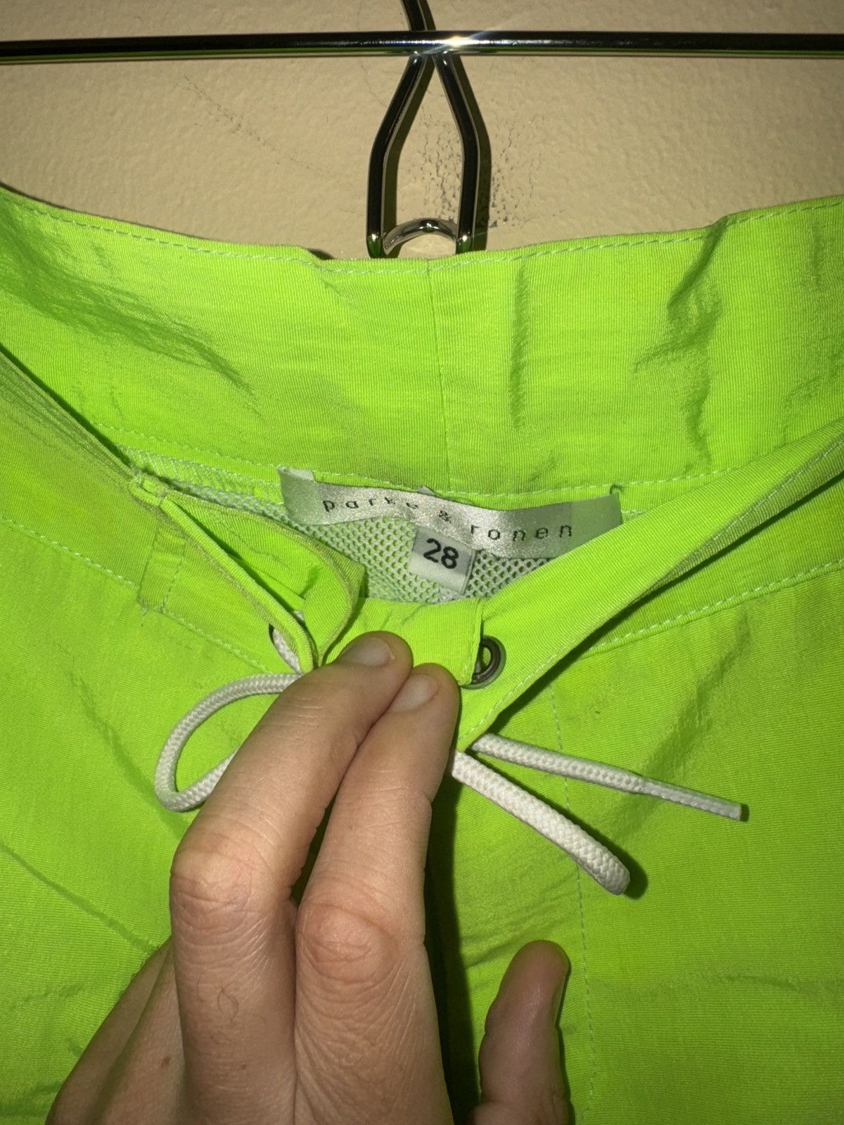 Parke & Ronen Parke & Ronen Neon Green Swim Trunks, 28W Size US 28 / EU 44 - 4 Thumbnail