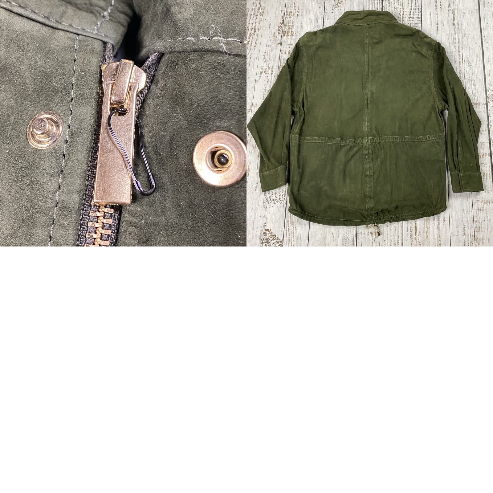 Vintage VINTAGE Flo & Clo Women's Moto Jacket Long Sleeve Green Suede Leather Size 38 Fall Winter Size XS / US 0-2 / IT 36-38 - 8 Thumbnail