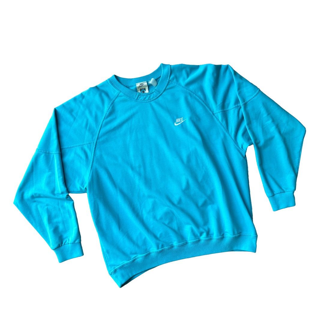 Nike Rare Nike Challange Teal Large Vintage Long Sleeve Shirt Size US L / EU 52-54 / 3 - 1 Thumbnail