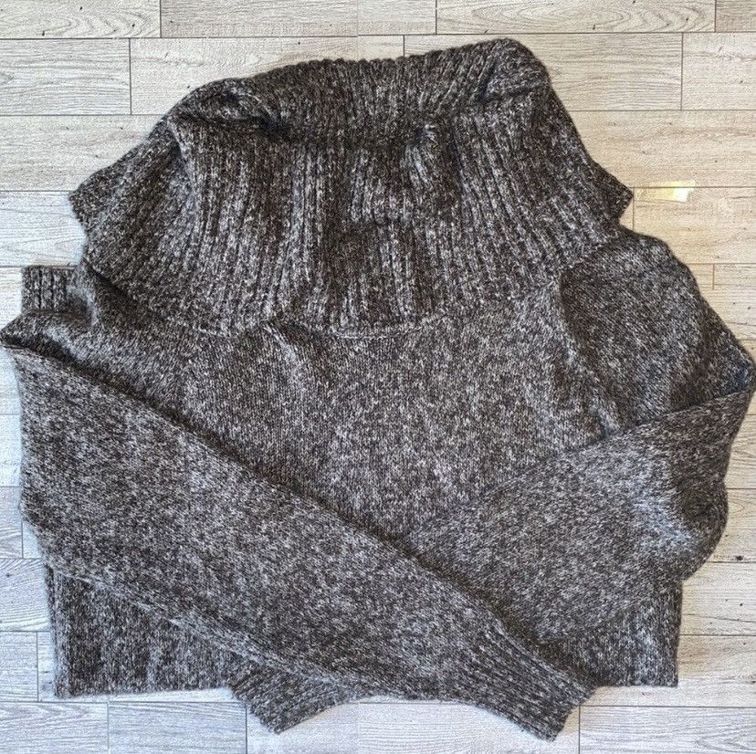 Michael Kors Michael Kors, Gray/Brown, Cable Knit, Oversized, Sweater Size S / US 4 / IT 40 - 2 Thumbnail