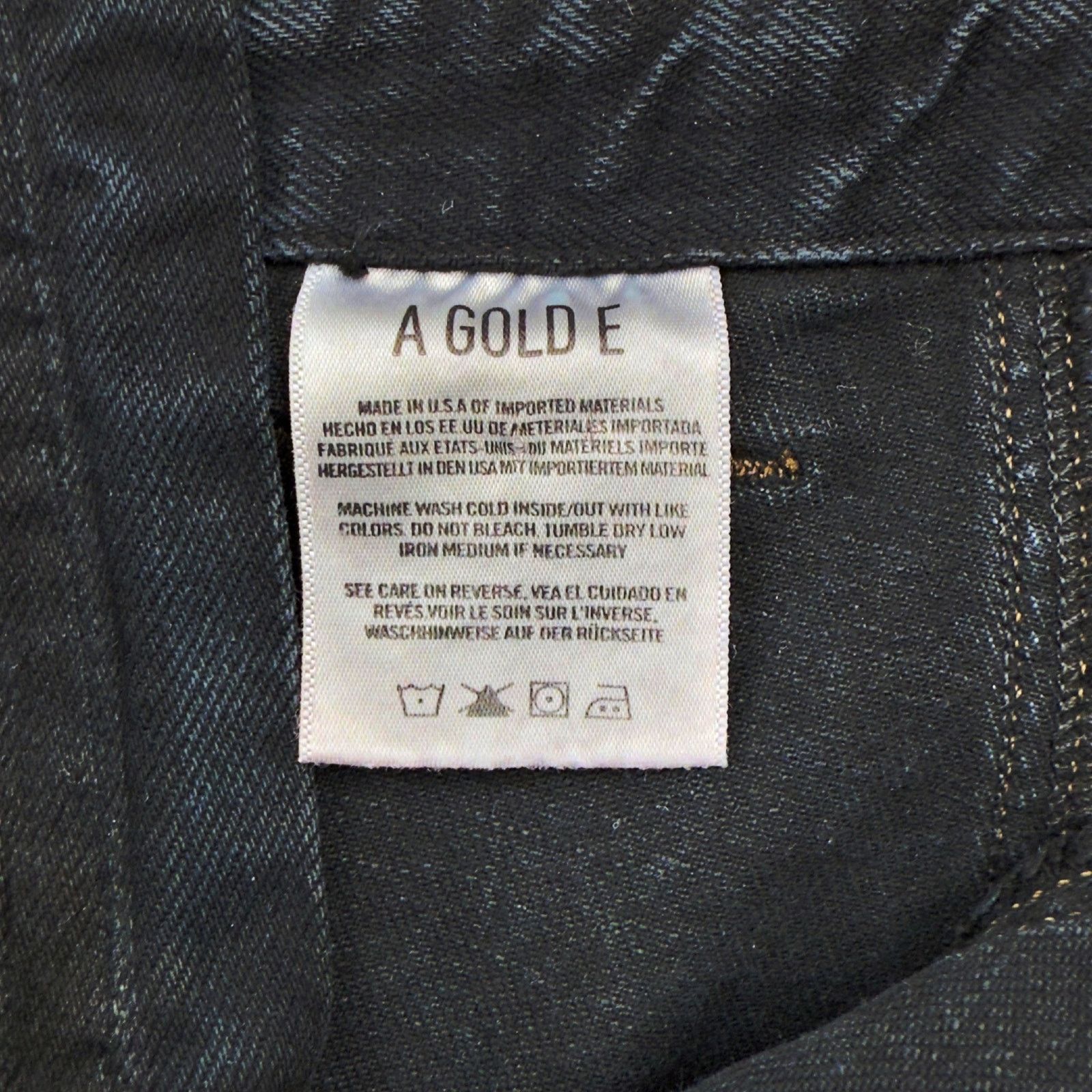 Agolde Agolde Siouxise Zip Back Asphalt Black Denim Mini Skirt NWT Size 24" / US 00 / IT 34 - 5 Thumbnail