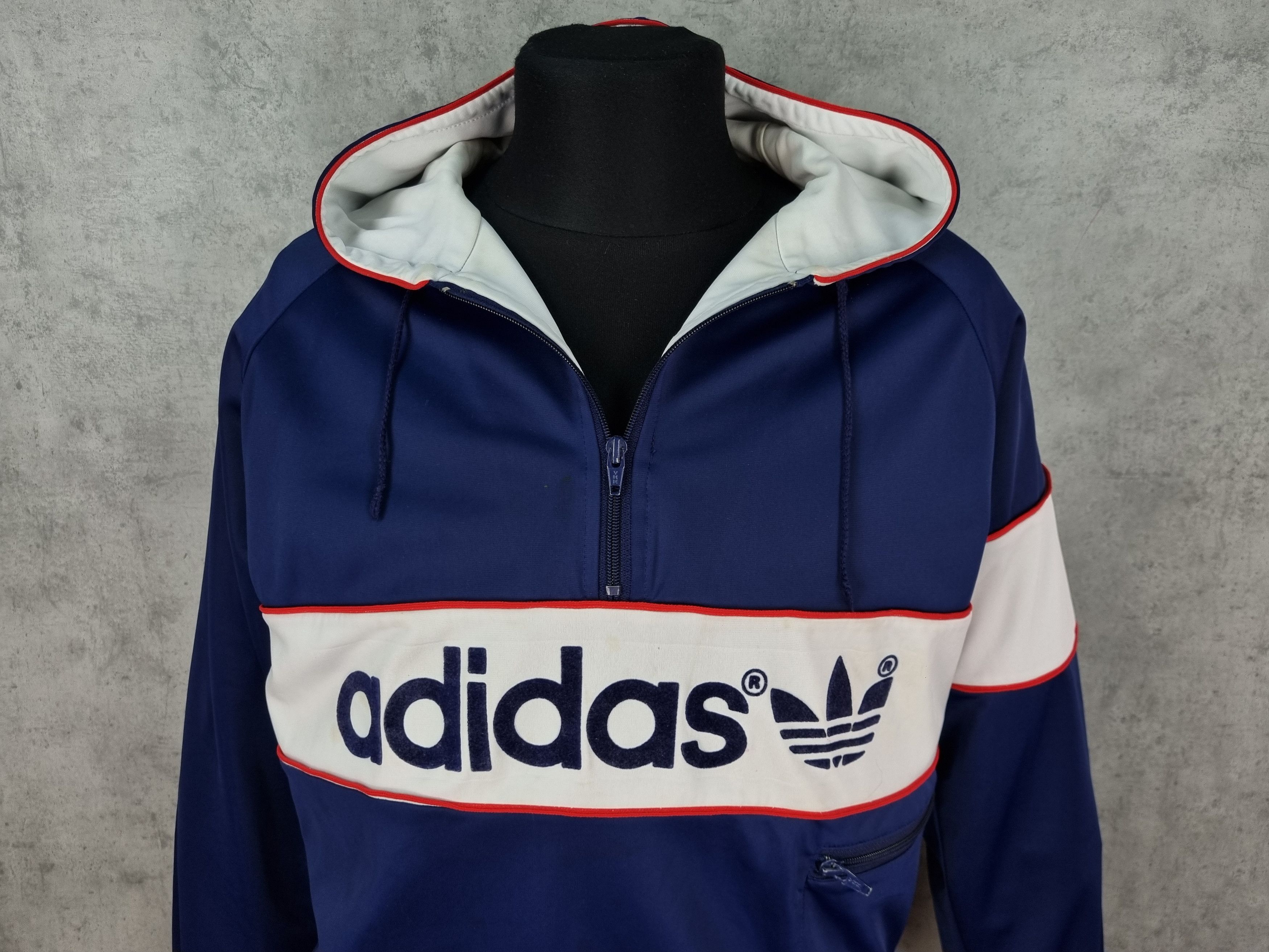 Adidas × Vintage 80s Adidas Vintage Big Flower Logo Hoodie Size US M / EU 48-50 / 2 - 9 Thumbnail