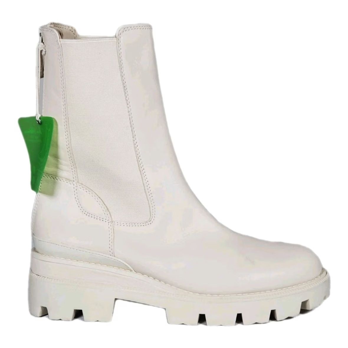 Sam Edelman Sam Edelman Genia Lug Sole Chelsea Boots Ivory Leather Back Zip Women's US 9.5 M Size US 10 / IT 40 - 2 Thumbnail