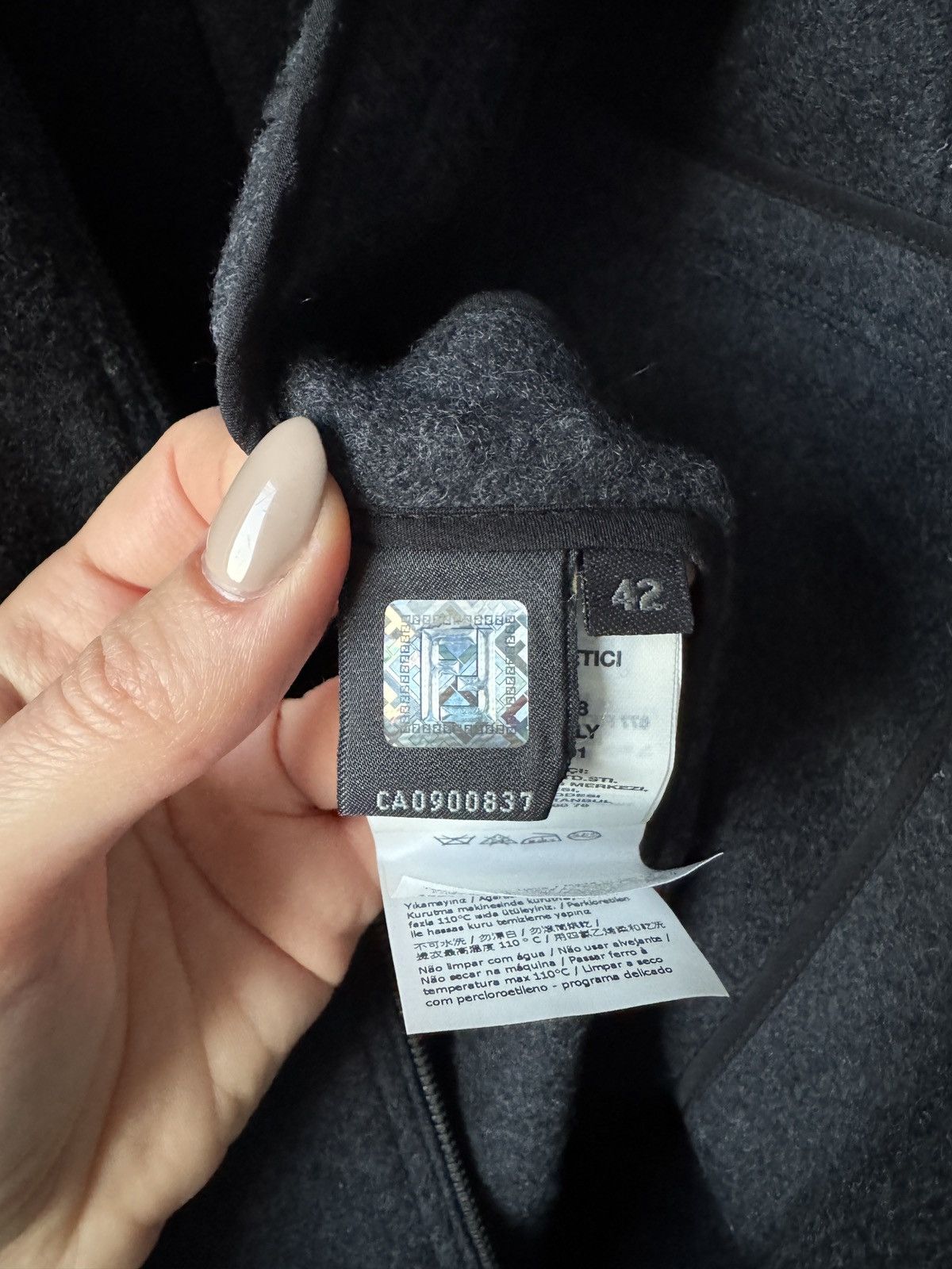 Fendi × Vintage Vintage Fendi Dark Grey Wool-Felt Minimal Silhouette Dress Size M / US 6-8 / IT 42-44 - 7 Thumbnail