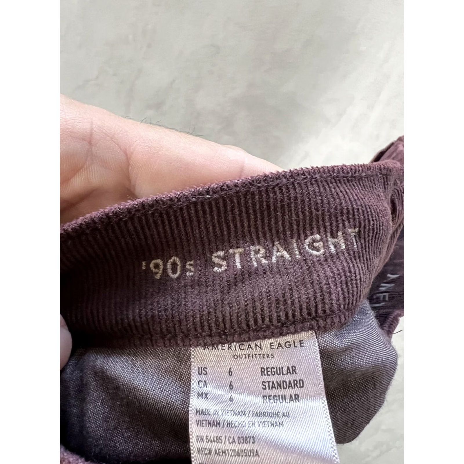 American Eagle Outfitters VINTAGE American Eagle Outfitters Pants Womens 6 Brown 90s Straight Corduroy Stretch Size 28" / US 6 / IT 42 - 5 Thumbnail