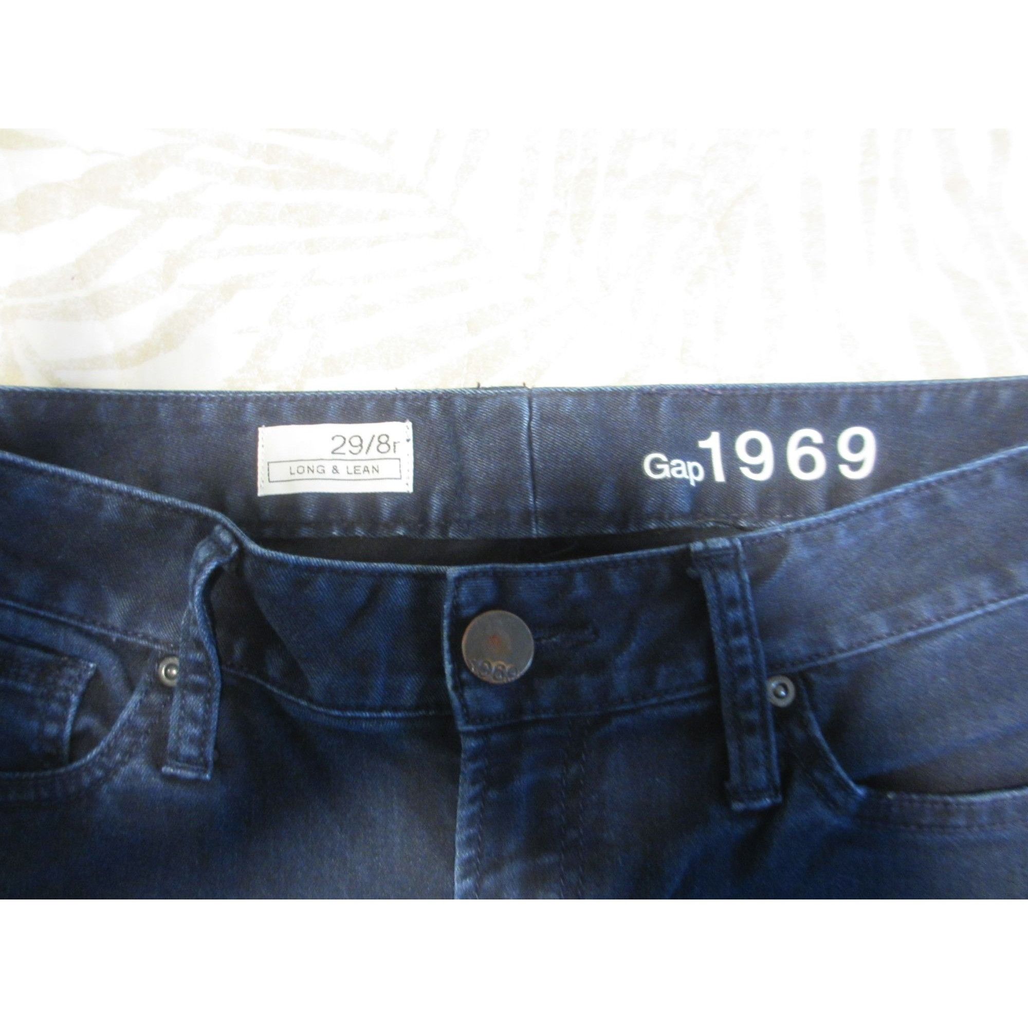 Gap GAP 1969 LONG AND LEAN BLUE JEANS 29/8R EXCELLENT CONDITION Size 29" - 3 Thumbnail