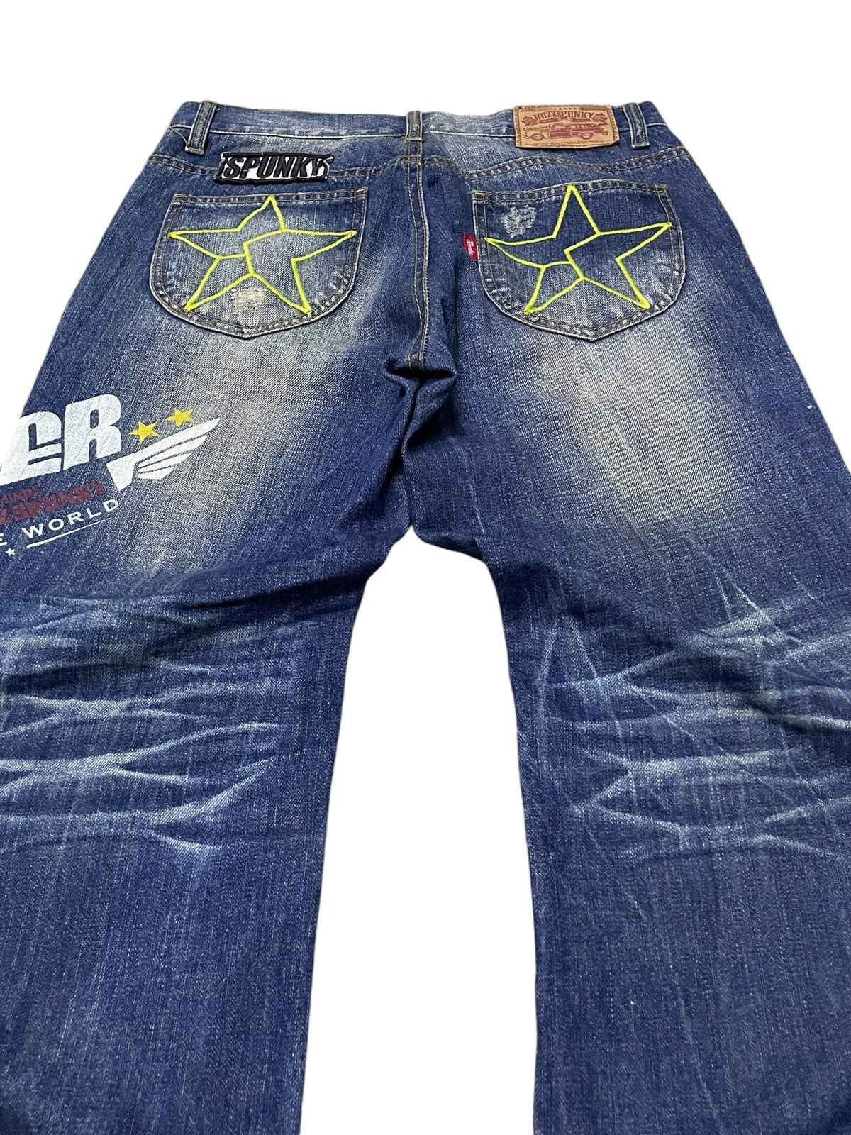 Hysteric Glamour × Shellac Buzz Spunky Japan Archive Surfer Patched Loose Jeans Size US 30 / EU 46 - 19 Thumbnail