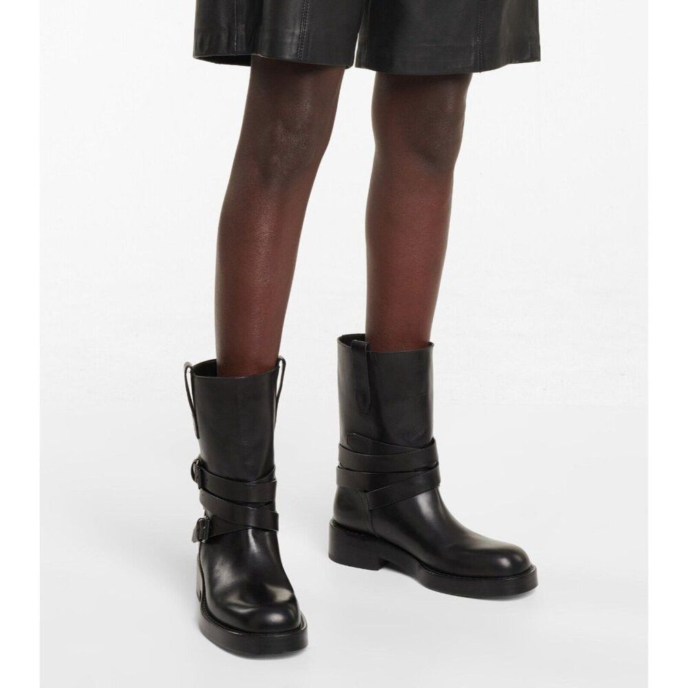 image of Ann Demeulemeester Julian A Leather Boots 36 6 New Black, Women's