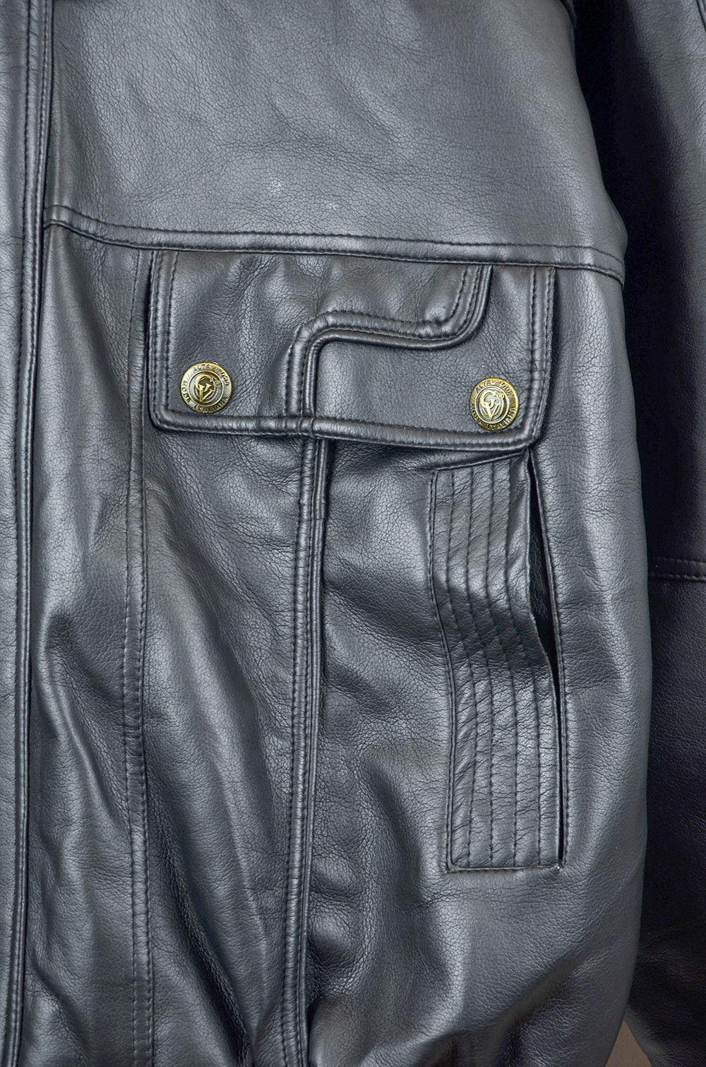 Vintage Vintage Faux Leather Bomber Jacket Oversized Black - 2XL Size US XXL / EU 58 / 5 - 9 Thumbnail