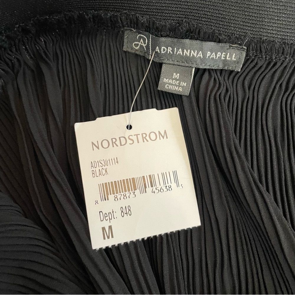 Adrianna Papell NWT New $99 Adrianna Papell Black Release Pleat Midi Skirt Size 32" / US 10 / IT 46 - 6 Thumbnail