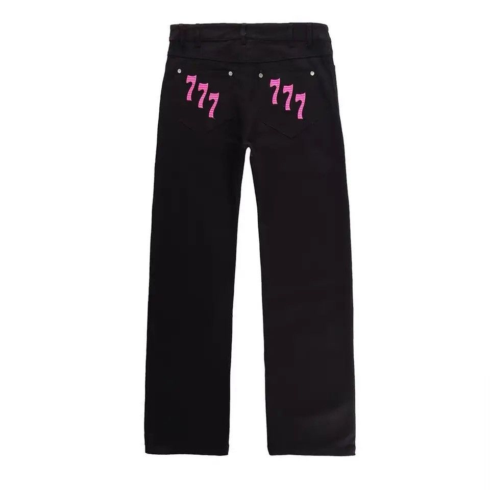 Jean × Other 777 Black Streetwear Straight Jeans Pants Size US 34 / EU 50 - 5 Thumbnail