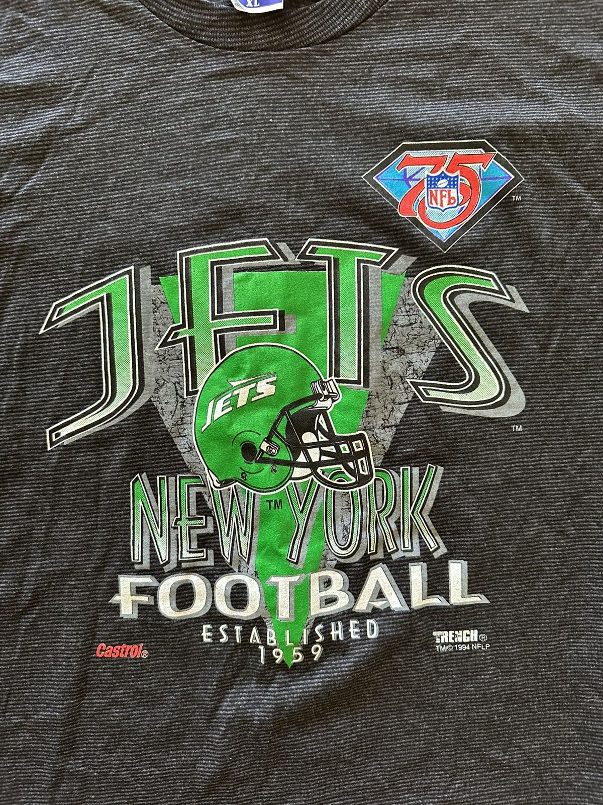 Salem Sportswear × Vintage Vintage 1994 New York Jets T-shirt XL Single Stitch Tee 90s Size US XL / EU 56 / 4 - 2 Thumbnail