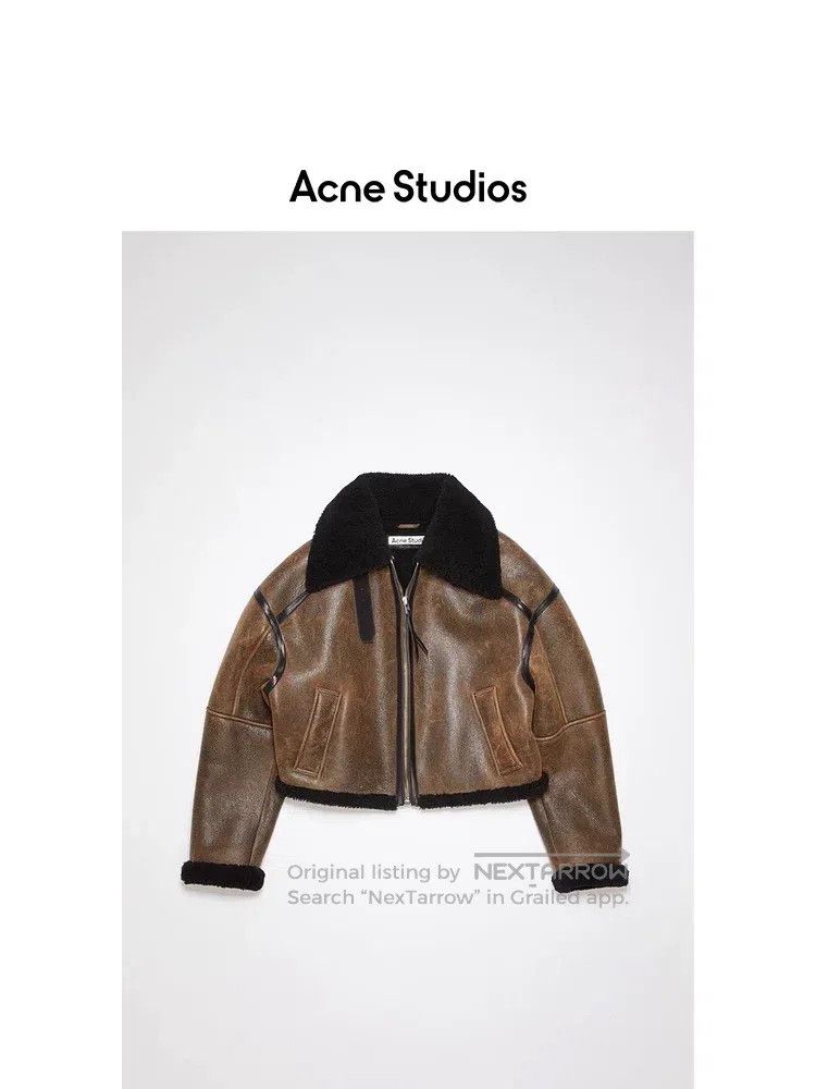 Acne Studios Acne Studios Leather and fur integrated coat Size 4XL / US 24-26 - 1 Thumbnail