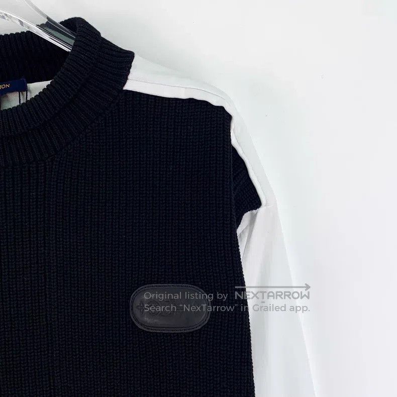Louis Vuitton Louis Vuitton Black logo presbyopic leather cotton crewnec Size US M / EU 48-50 / 2 - 3 Thumbnail