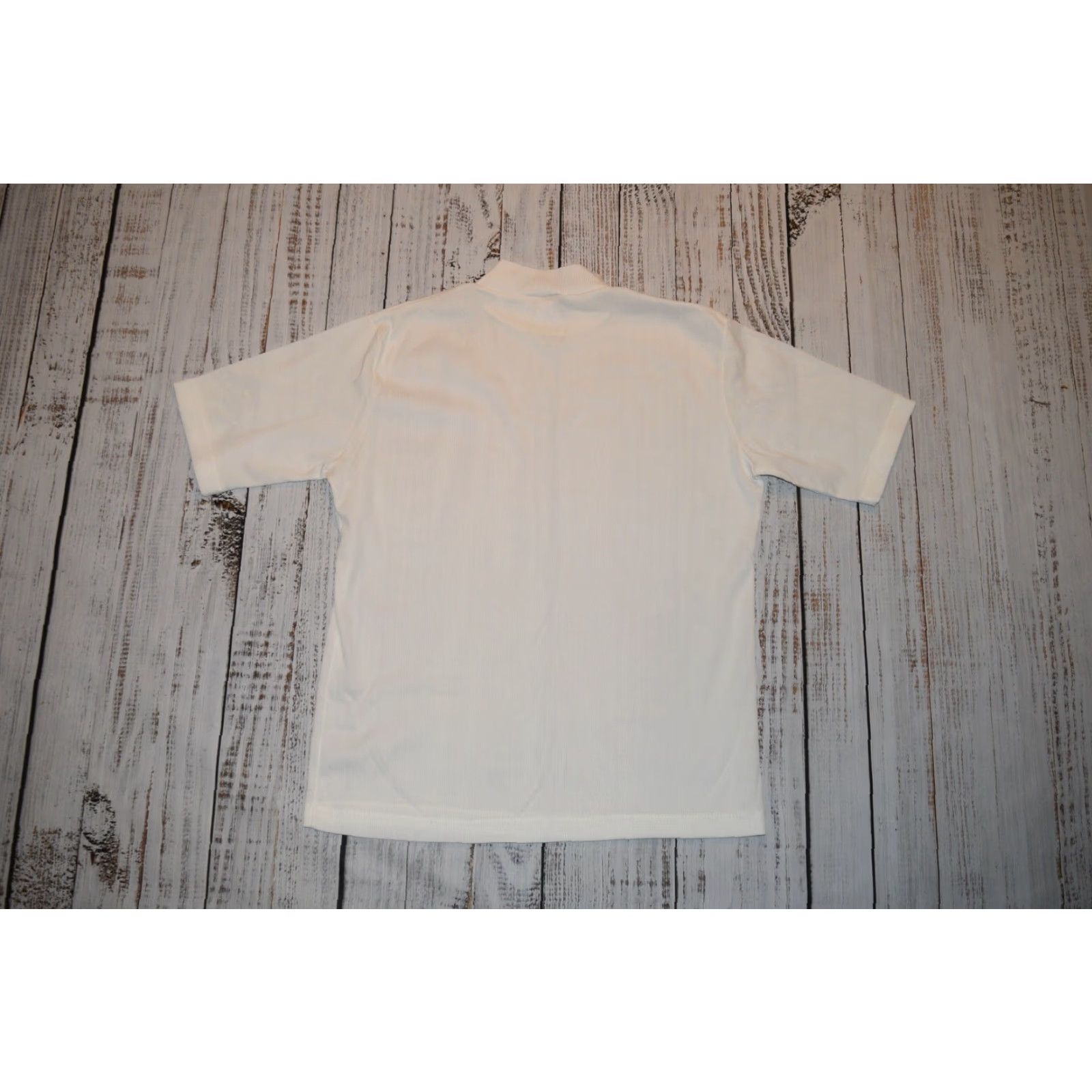 Jantzen VTG JANTZEN 100 Solid White Mockneck T Shirt Mens M USA Made 1970s Slim Fit Short Sleeve Retro Modern Hipster 70s White Size US M / EU 48-50 / 2 - 7 Thumbnail