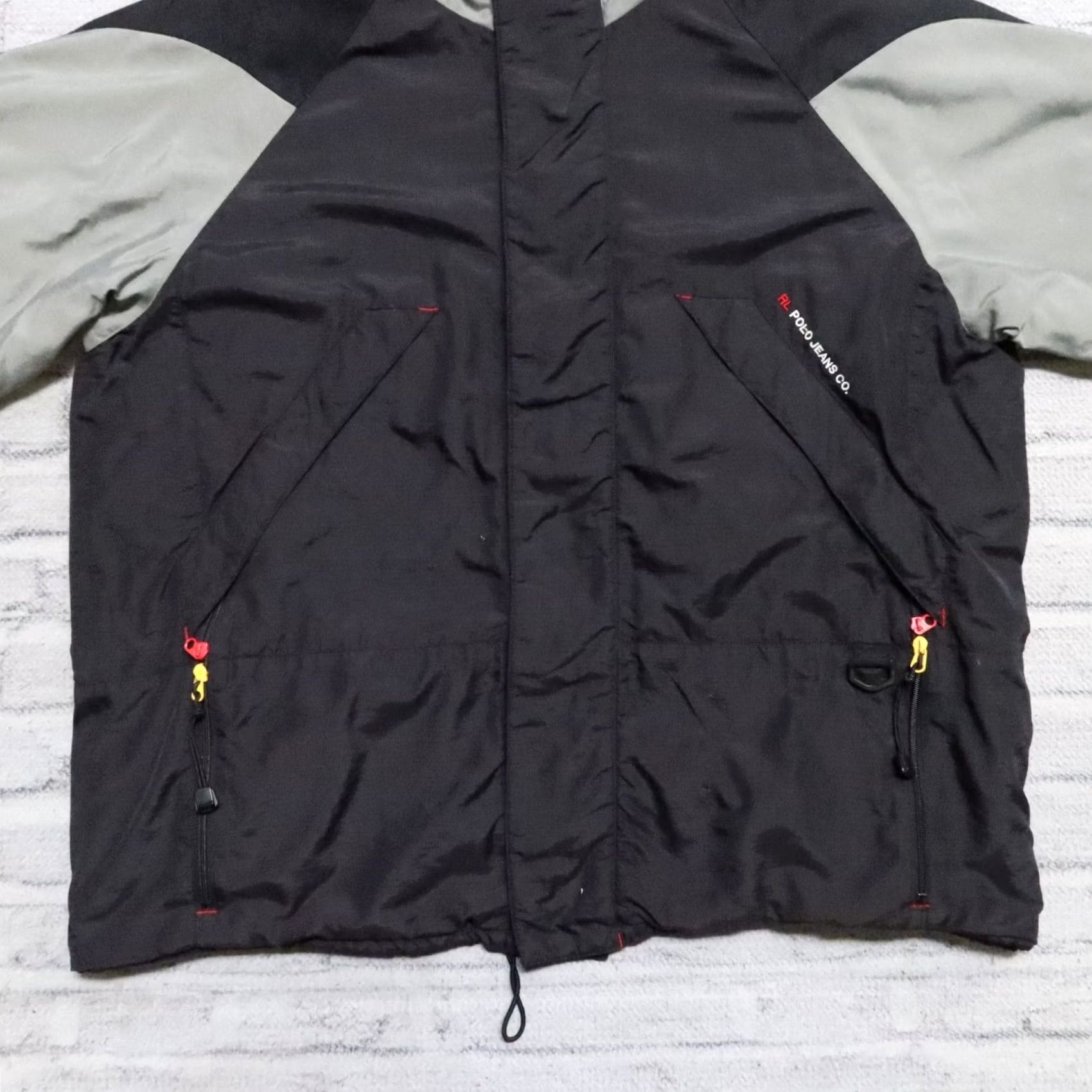 Vintage VINTAGE Polo Jeans Co Parka Jacket Mens L Black Nylon Jacket Parka Size US L / EU 52-54 / 3 - 3 Thumbnail