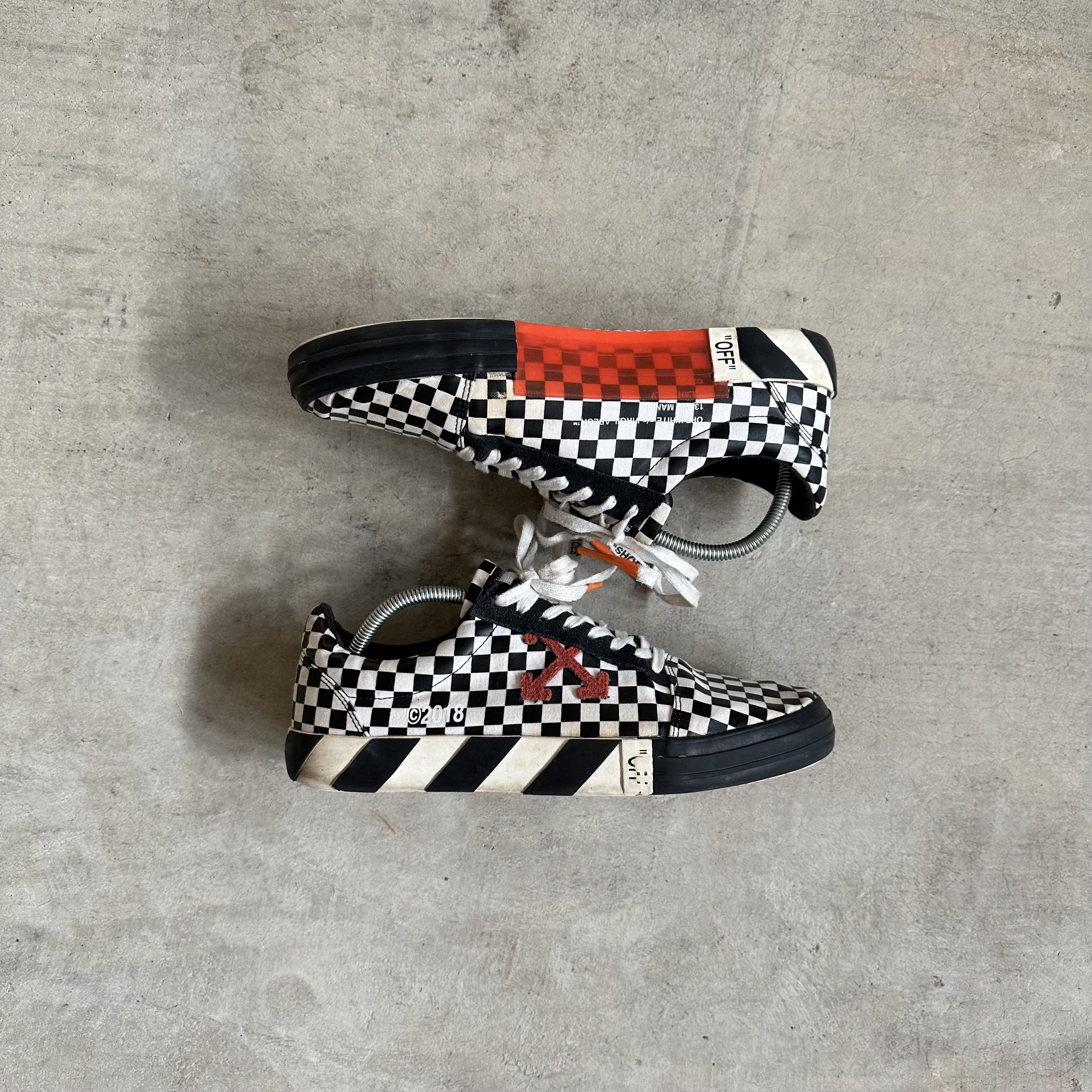 Off-White Checkerboard Vulc Sneaker Size US 11.5 / EU 44-45 - 1 Thumbnail