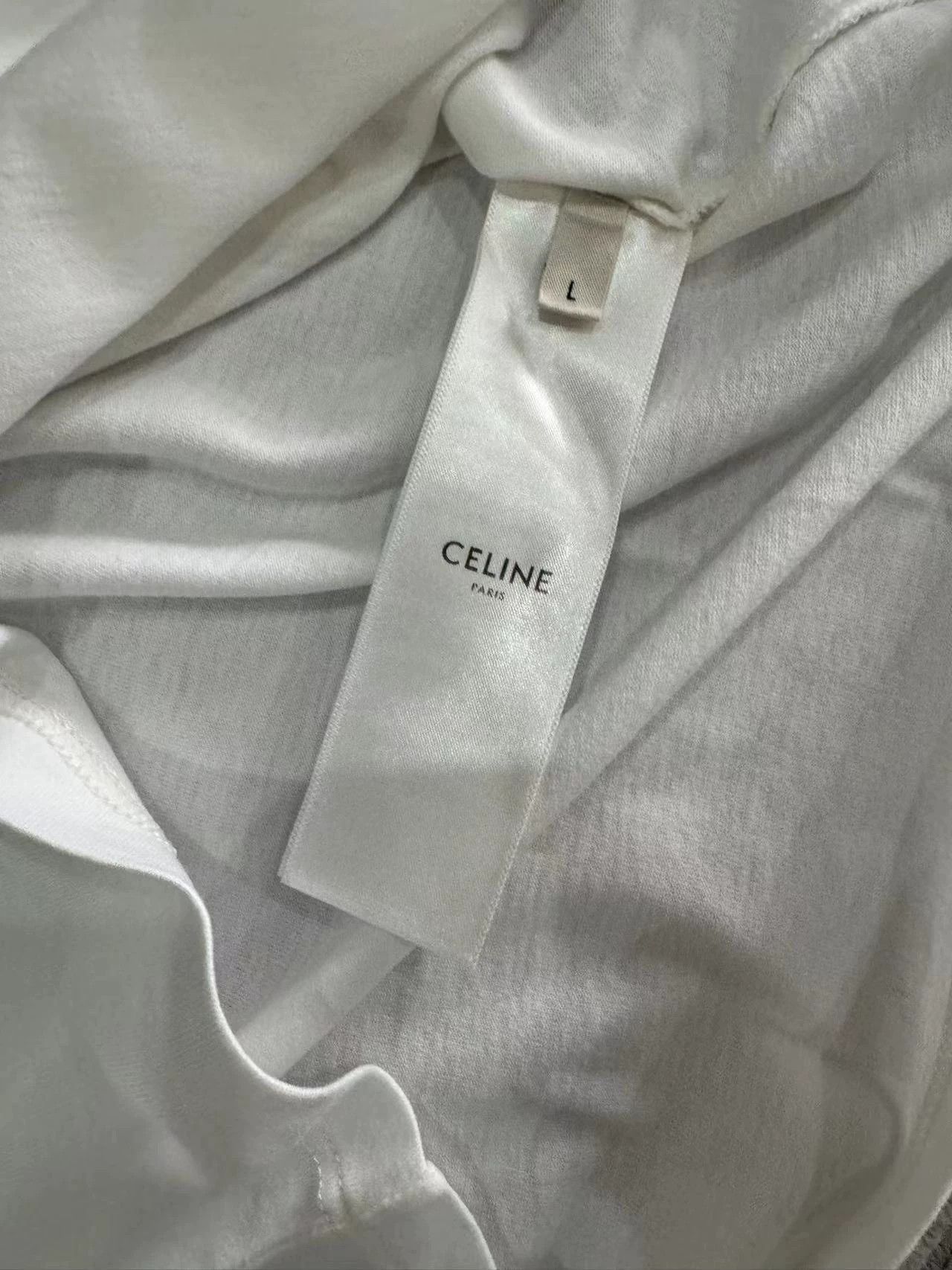 Celine Celine Authentic Blue Short Sleeve T-shirt Size L / US 10 / IT 46 - 2 Thumbnail