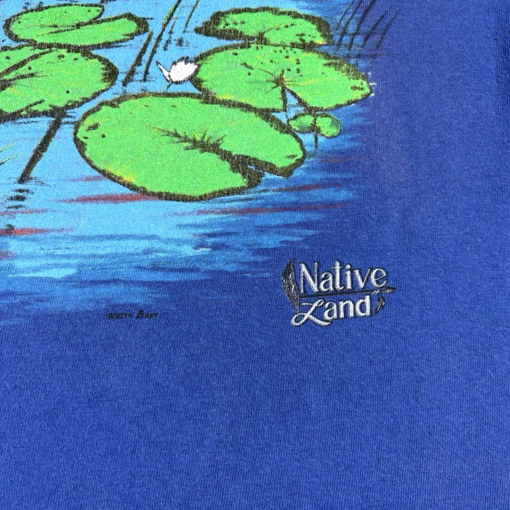 Vintage VINTAGE Bassin Fish T Shirt Nature Outdoors XL Blue Cotton Graphic Print Crew Neck Short Sleeve Mens 90s Y2K Size US XL / EU 56 / 4 - 7 Thumbnail
