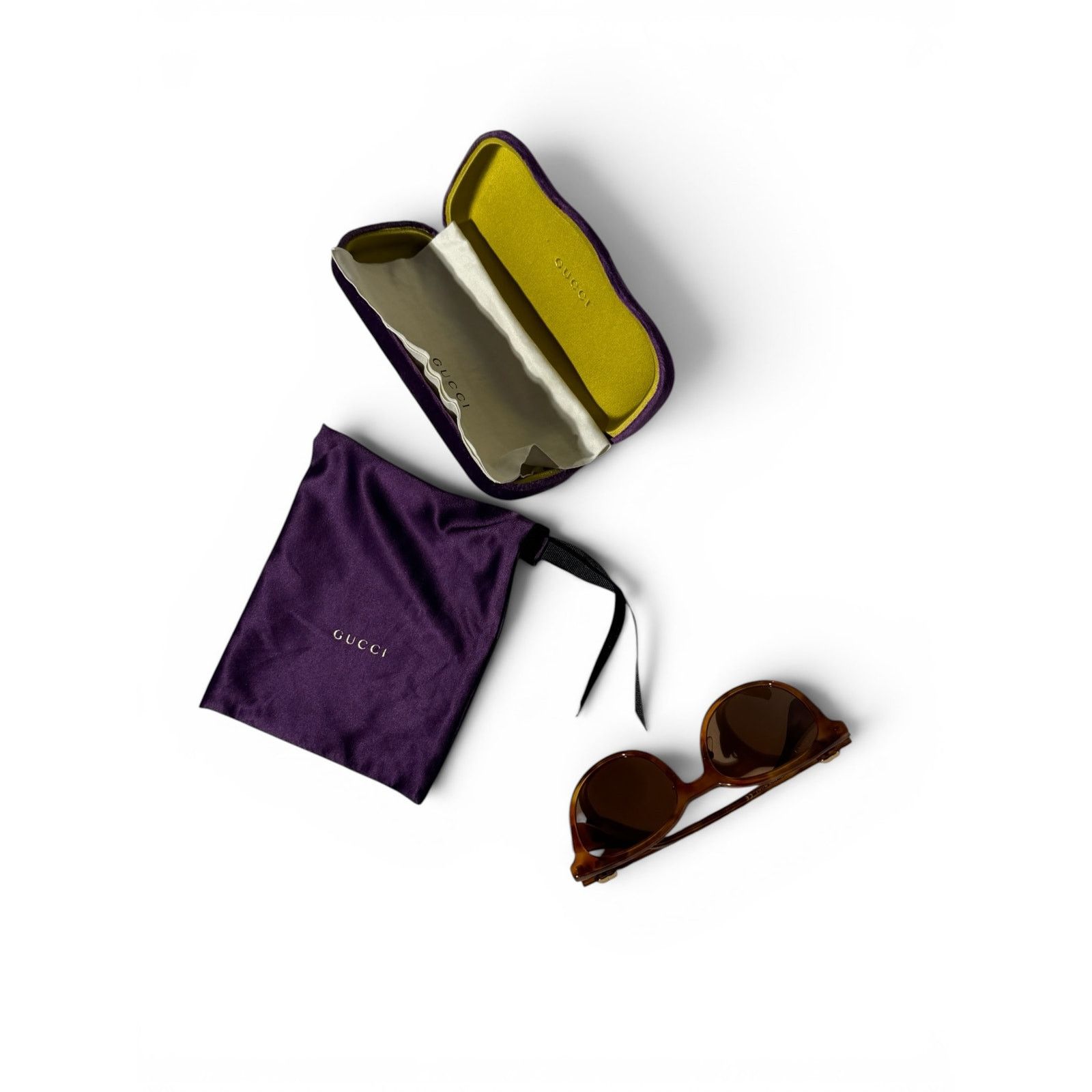 Gucci Gucci Oval Tortoise Sunglasses Size ONE SIZE - 1 Thumbnail