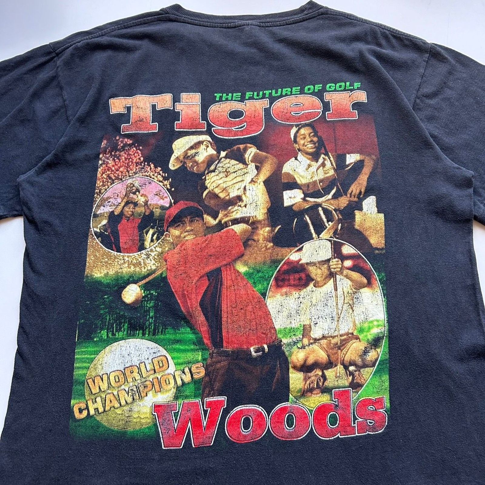 Rap Tees × Tiger Woods × Vintage Vintage 90s Tiger Woods Bay Club Bootleg Graphic T Shirt XL Size US XL / EU 56 / 4 - 4 Thumbnail