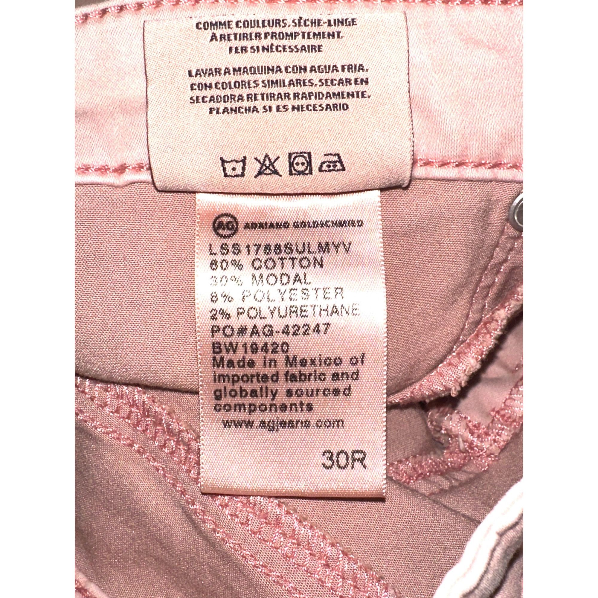 AG Adriano Goldschmied Adriano Goldschmied 30R Blush Pink Abbey Ankle Midrise Skinn Size 30" / US 8 / IT 44 - 8 Thumbnail
