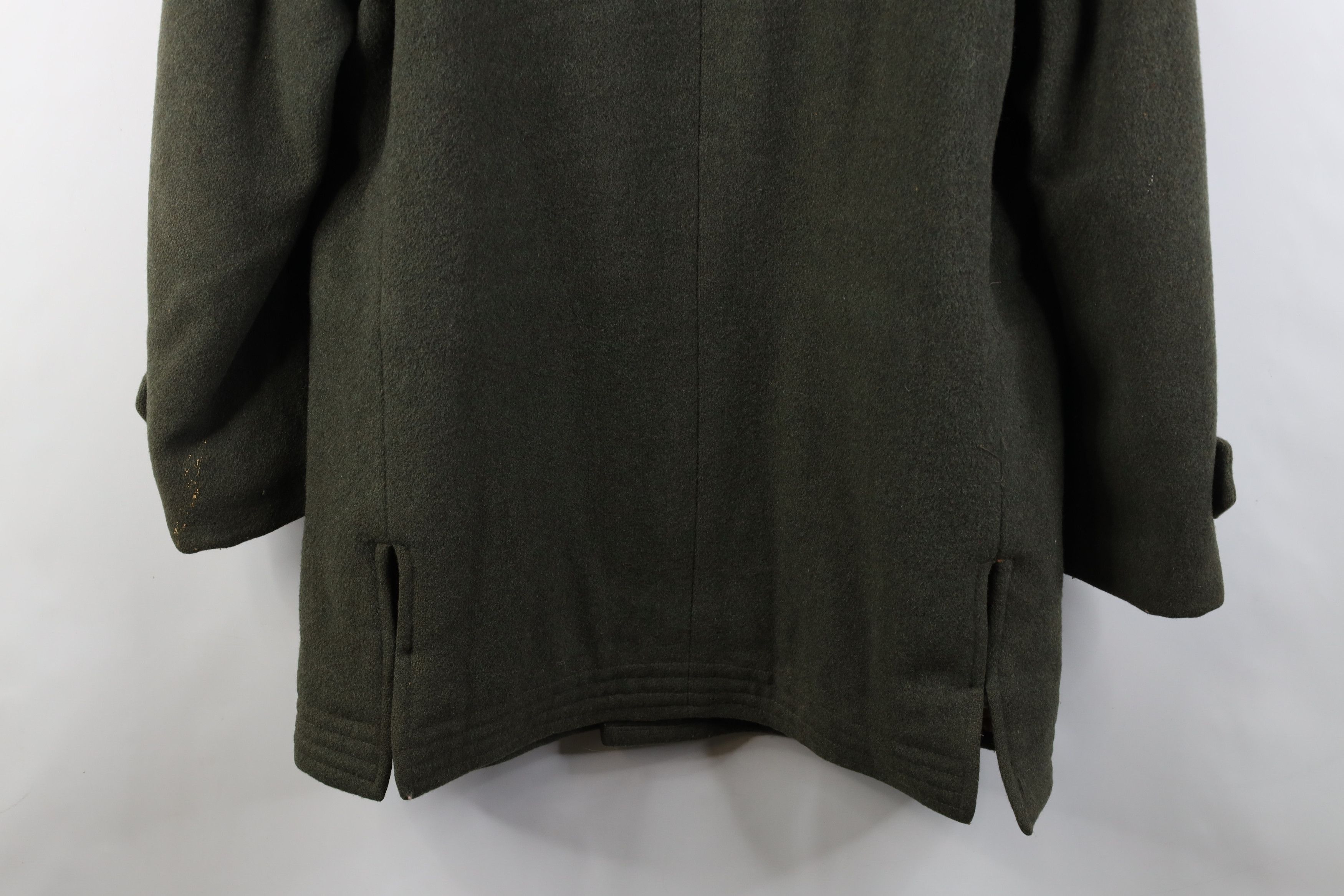 Vintage Vintage 50s Streetwear Lined Wool Duster Jacket Coat Green Size US L / EU 52-54 / 3 - 16 Thumbnail