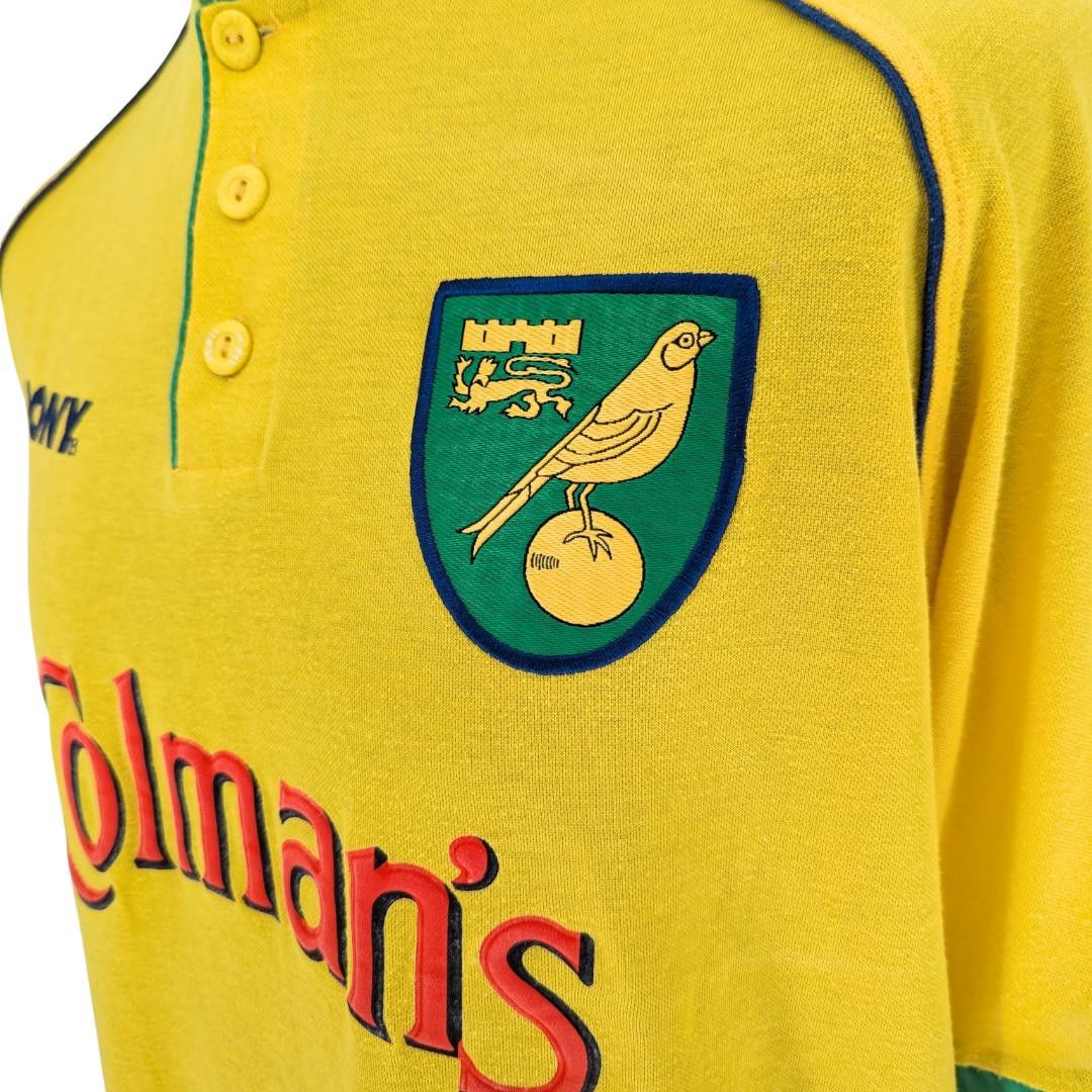 PONY Norwich City home football shirt 1996/97 - (L) Size US L / EU 52-54 / 3 - 3 Thumbnail