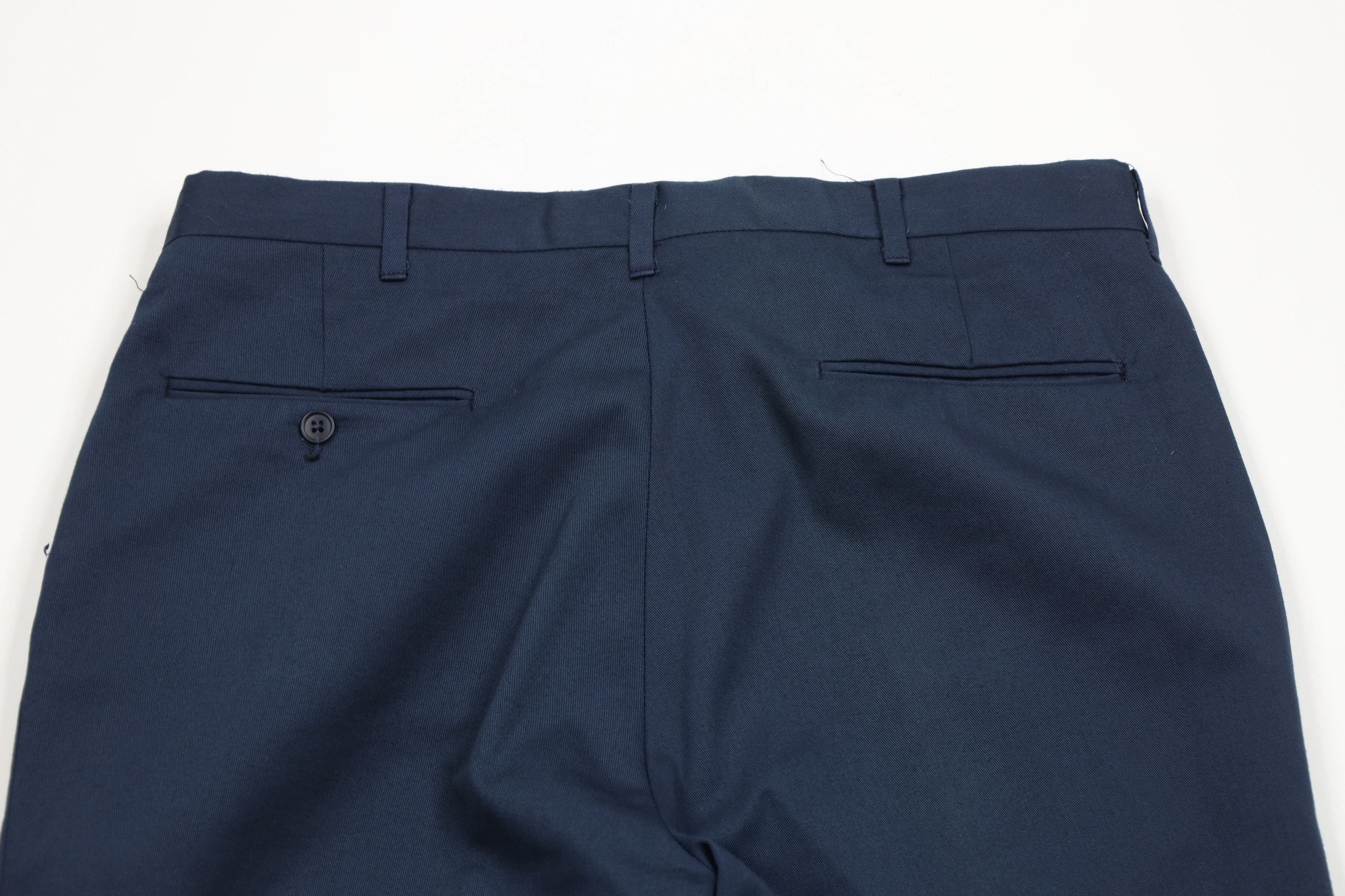 Vintage Vintage 70s Streetwear Flared Wide Leg Chino Pants USA Blue Size US 36 / EU 52 - 9 Thumbnail