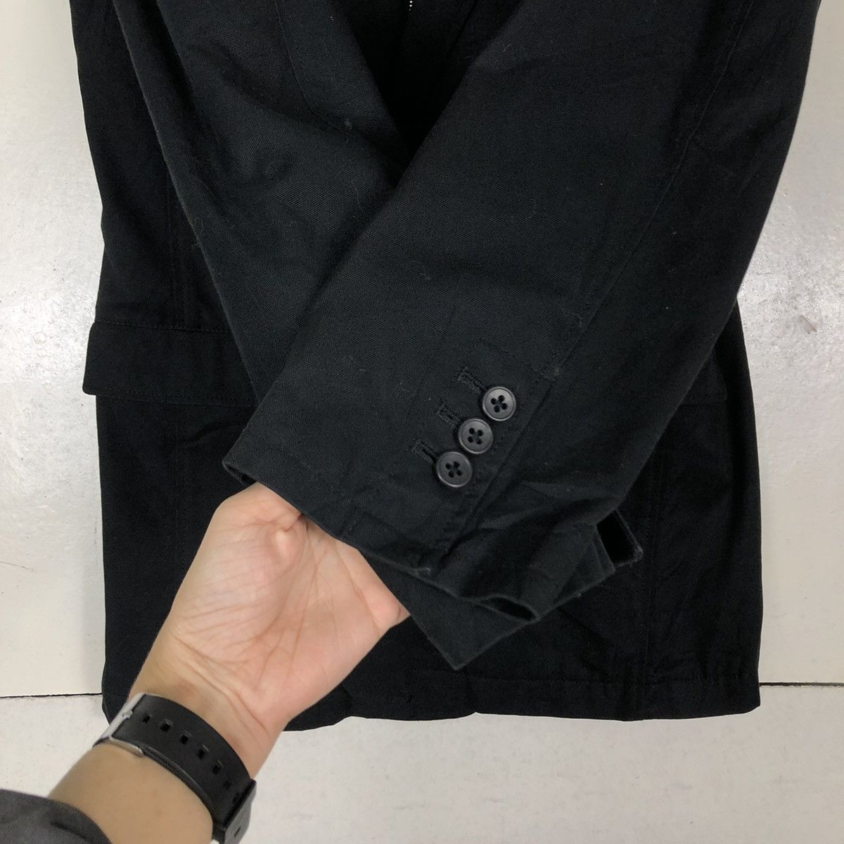 Comme Ca Ism 🔥Rich Black Biker Chore Jacket Comme Ca Ism Issey Miyake Size US L / EU 52-54 / 3 - 14 Thumbnail