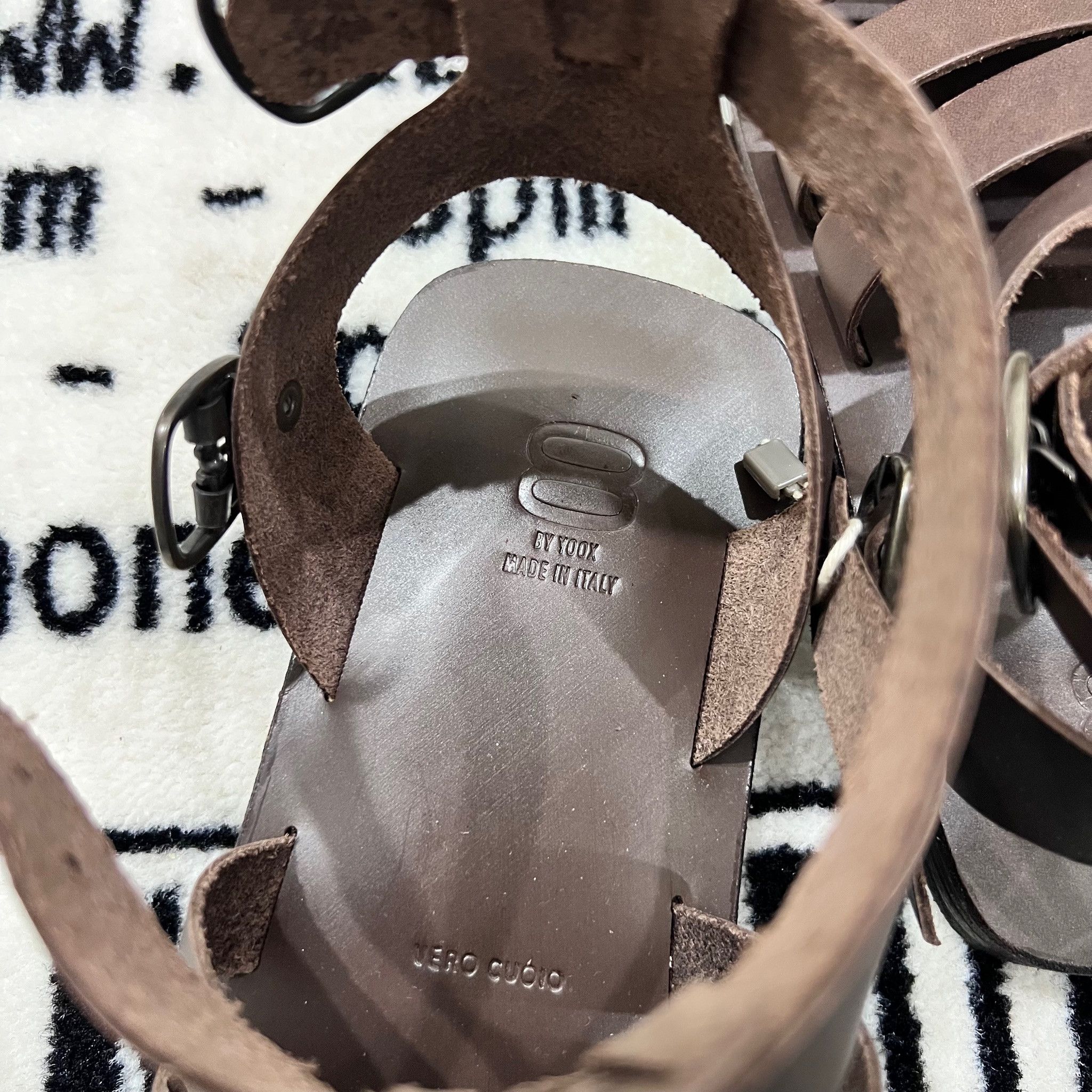 Other 8 by YOOX LEATHER SANDAL Made in Italy Buckle Closure Strap Size US 8 / EU 41 - 7 Thumbnail