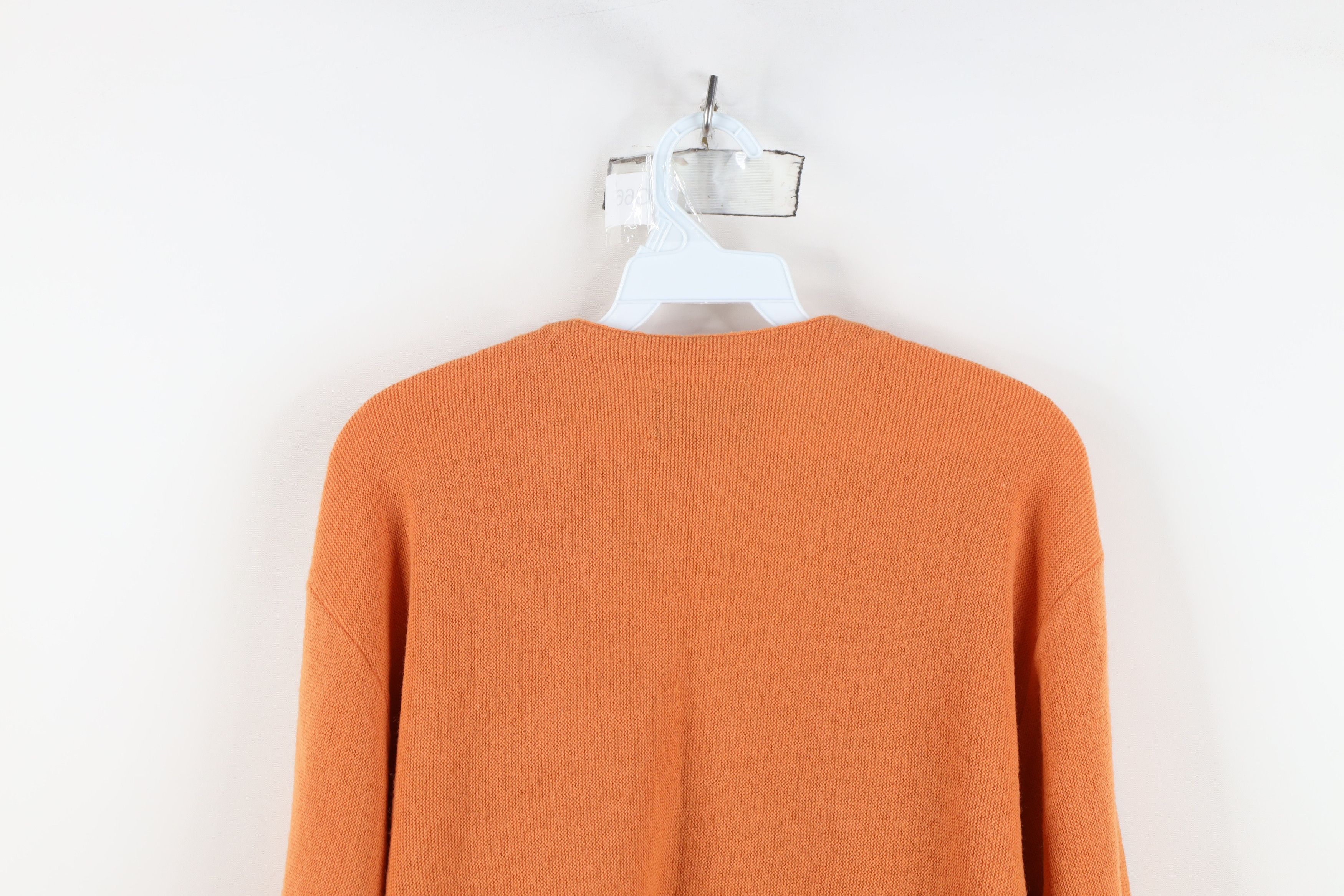 Vintage Vintage 60s 70s Streetwear Knit Cardigan Sweater Orange USA Size US L / EU 52-54 / 3 - 11 Thumbnail