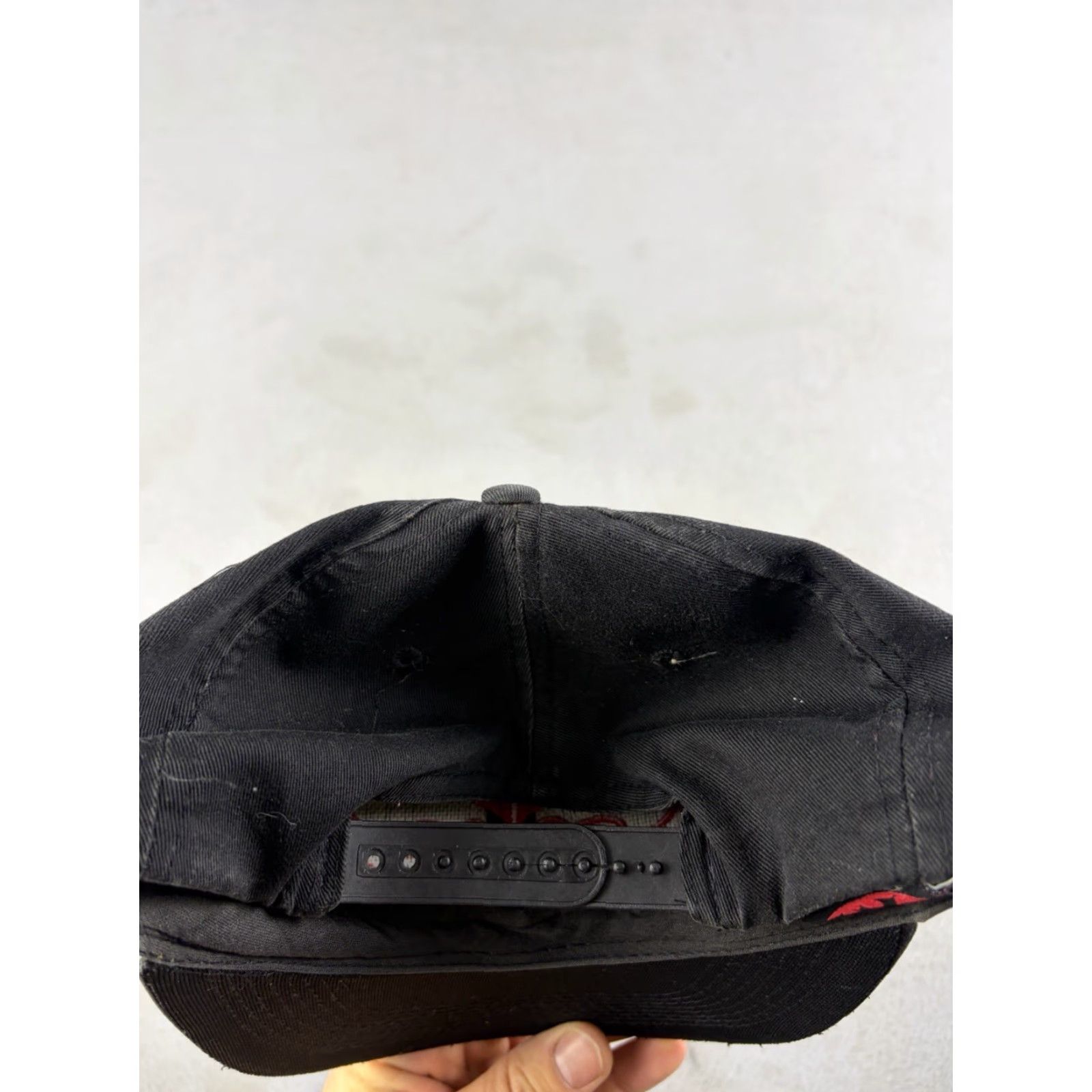 DC Comics VINTAGE Batman Hat SnapBack Cap Black Red Embroidered Logo DC Comics Hero 90s Men One Size Cotton Size ONE SIZE - 5 Thumbnail