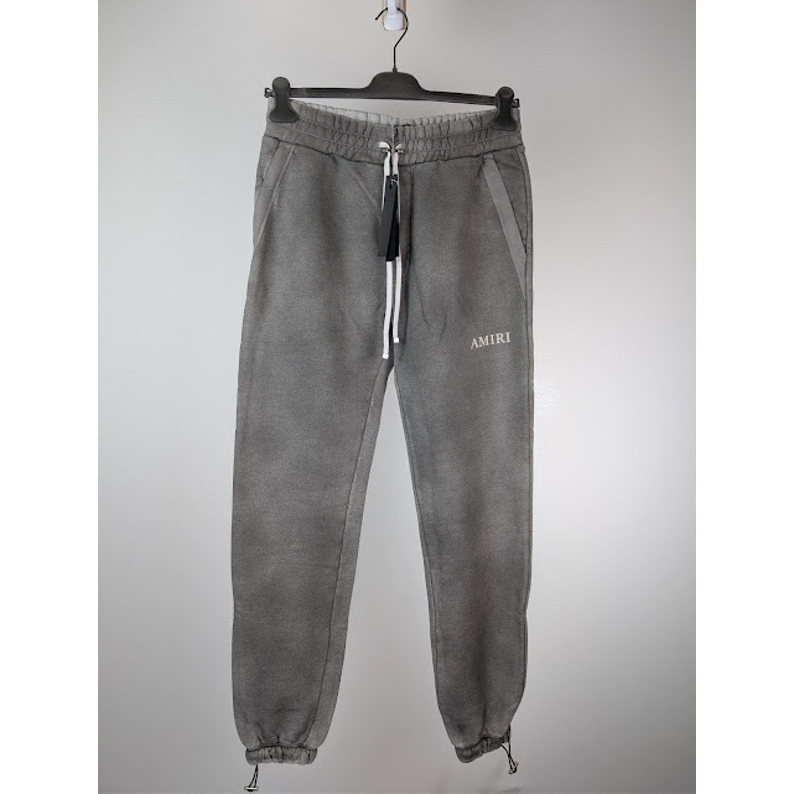 Amiri o1rshd1 Aged Puff Logo Sweatpants in Grey Size US 30 / EU 46 - 2 Thumbnail