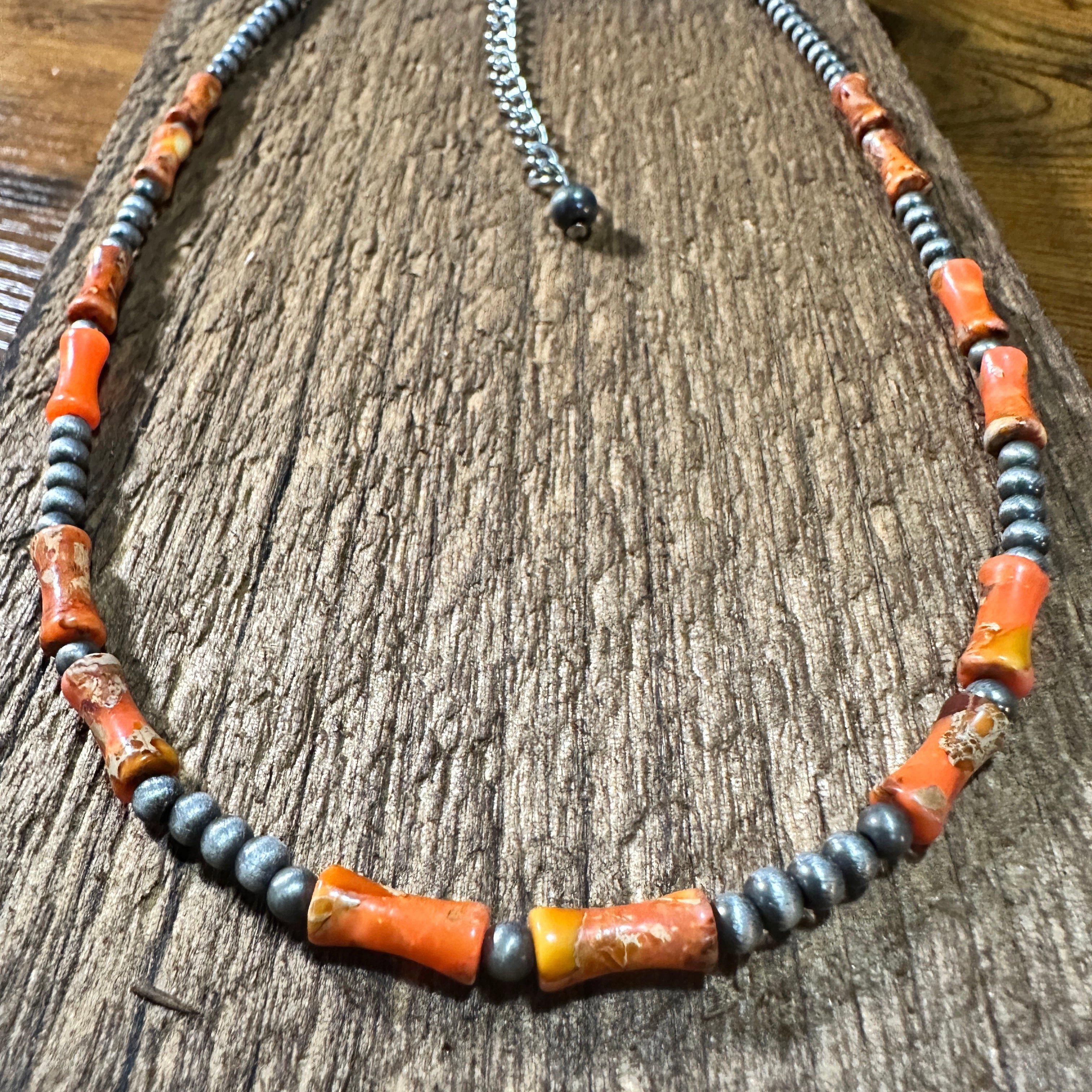 Other Handmade Navajo Bead Gemstone Necklace 738992 16 Inches Size ONE SIZE - 4 Thumbnail