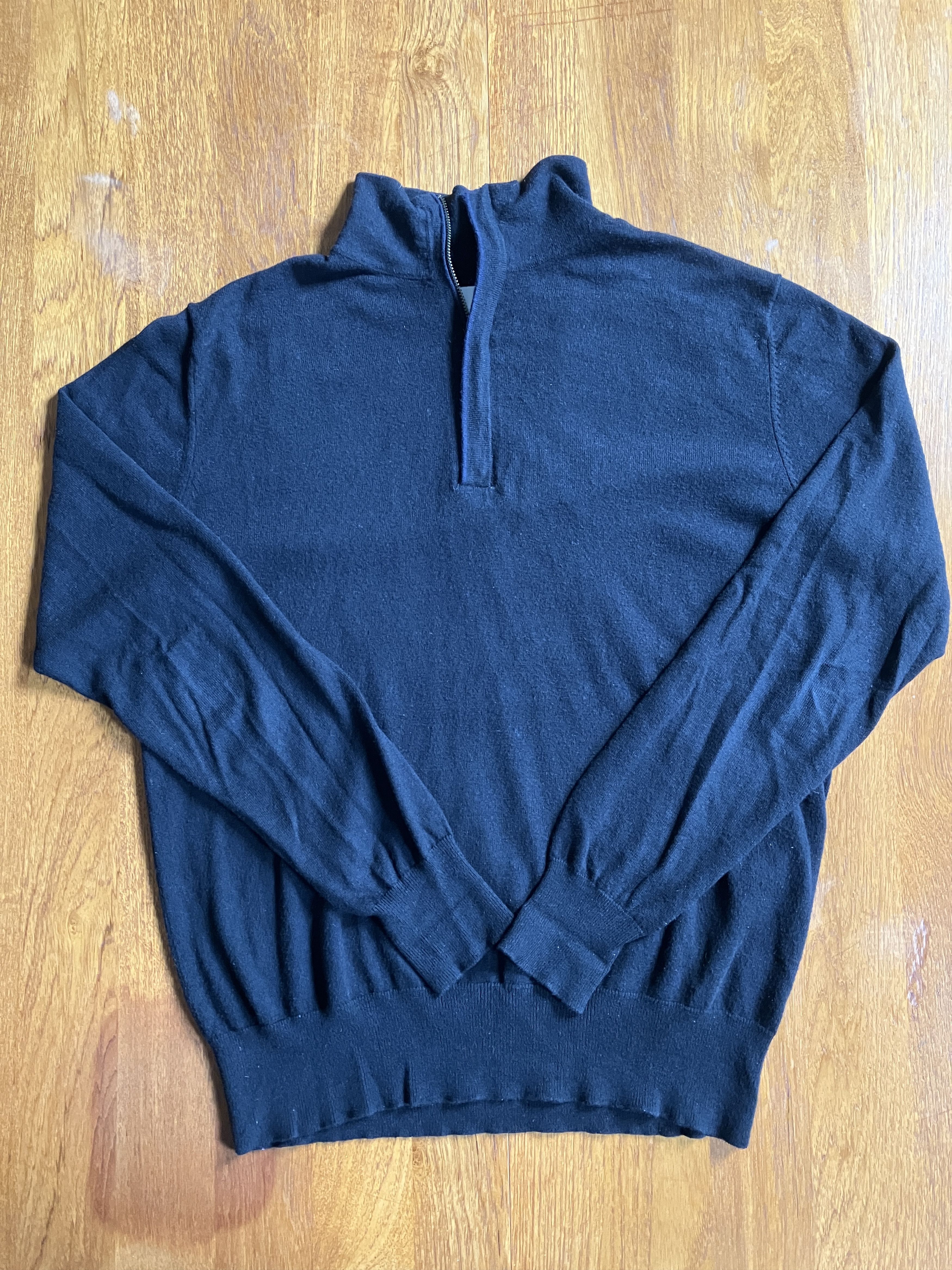 Adsum Black Wool Quarter Zip Size US S / EU 44-46 / 1 - 1 Thumbnail