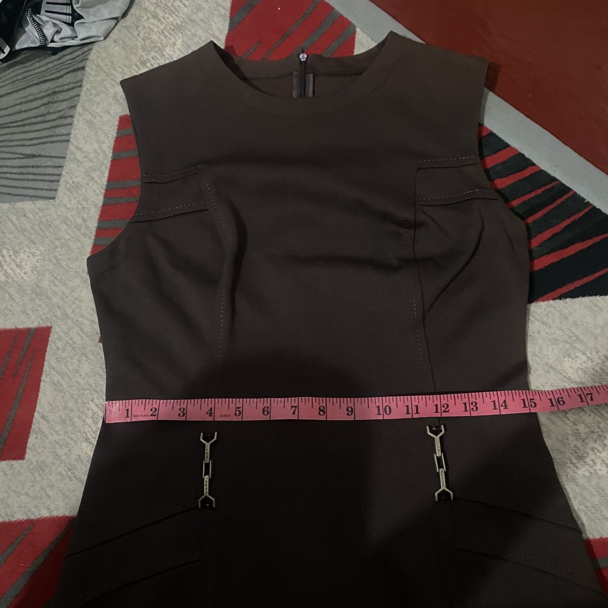 Fendi ‼️LAST DROP‼️Fendi Jeans Brown Sleeveless Dress Minimalist Size S / US 4 / IT 40 - 24 Thumbnail