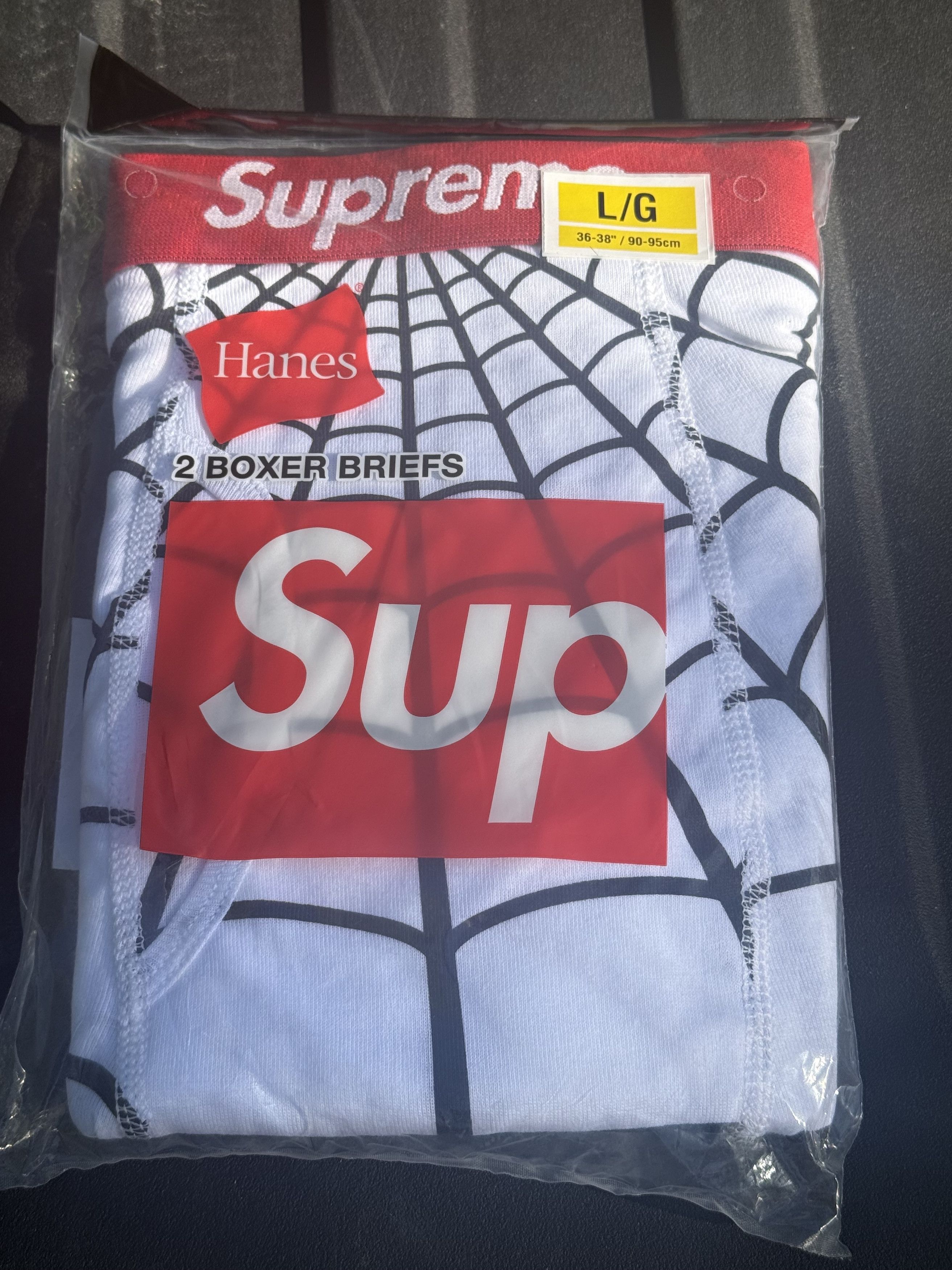 Hanes × Supreme Supreme × Hanes Spiderman Boxers— White — Large — Sealed Size 34 - 1 Preview