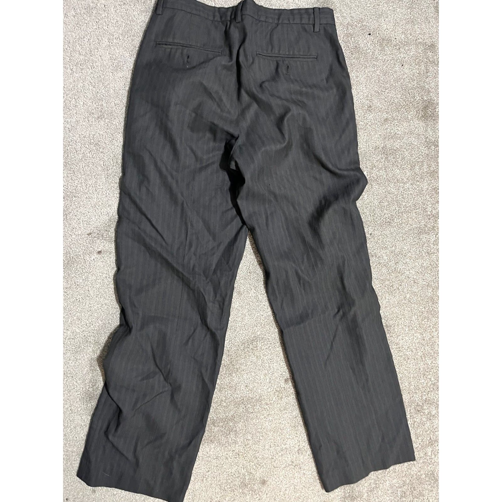 Calvin Klein Calvin Klein Mens Pants BLACK Striped Size 30x30 Dress Flat-Front Size US 30 / EU 46 - 3 Thumbnail
