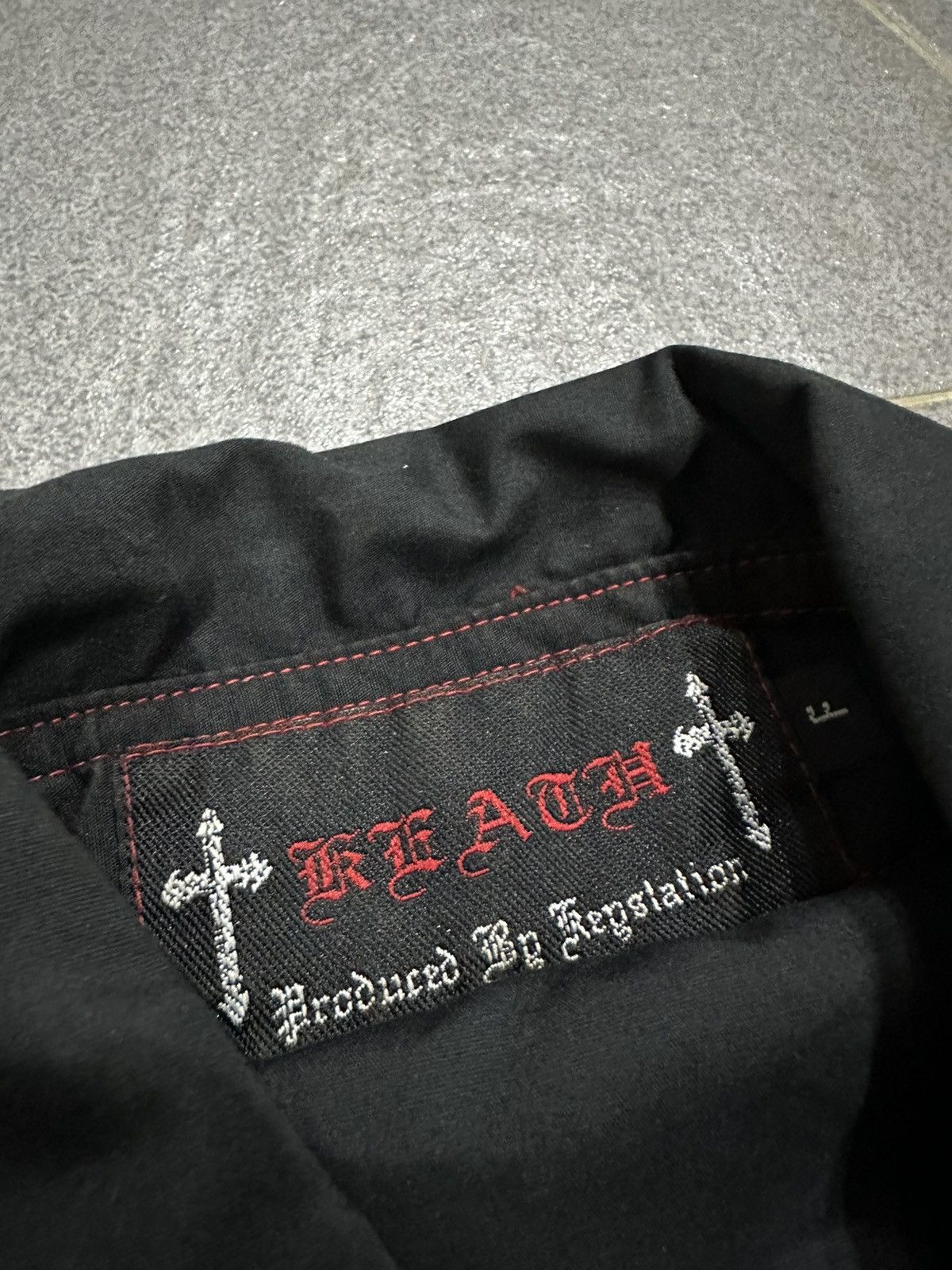 Japanese Brand Punk Asymmetrical Studded eyelets Shirt by Keystation Size US S / EU 44-46 / 1 - 4 Thumbnail