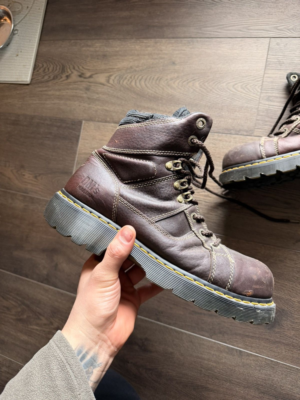 Dr. Martens Vintage 90s Dr.Martens Leather Boots Size US 11 / EU 44 - 3 Thumbnail