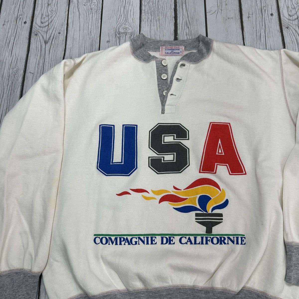 Vintage Vintage Compagnie de Californie USA sweatshirt Size US M / EU 48-50 / 2 - 3 Thumbnail