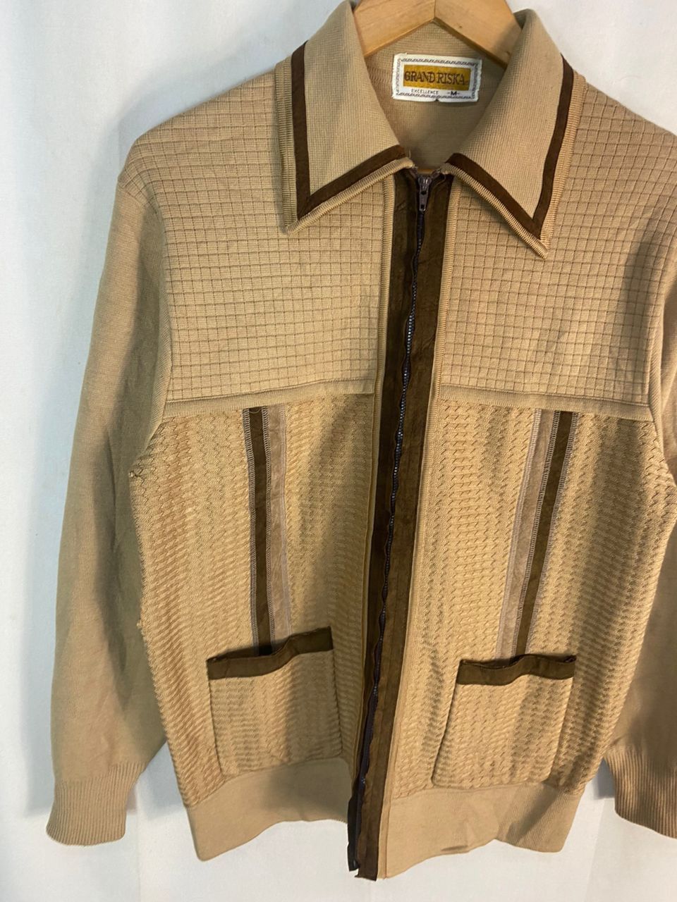 Japanese Brand × Vintage Vintage grand riska zipper sweater Size US M / EU 48-50 / 2 - 2 Thumbnail