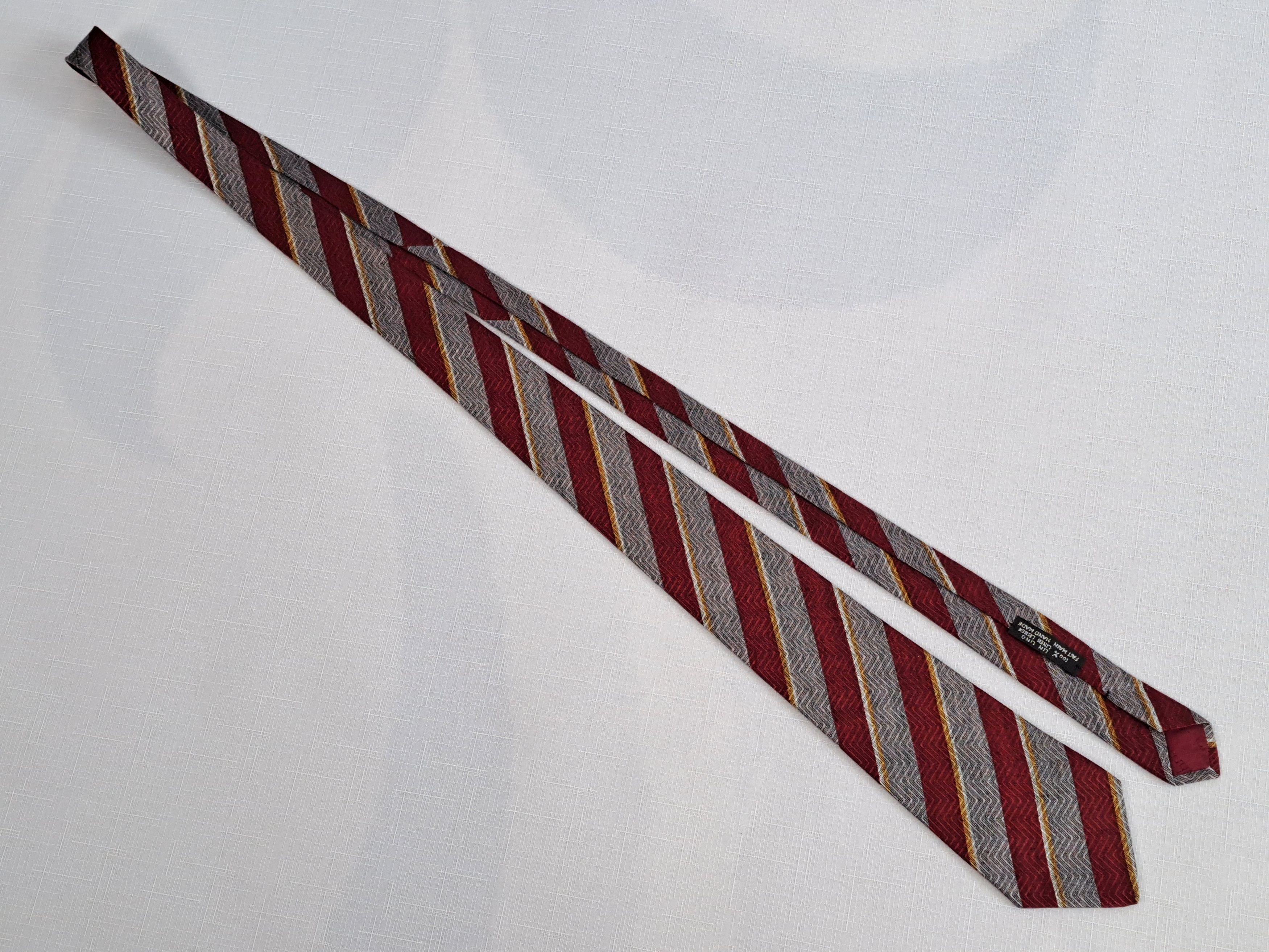 Dior × Vintage Vintage Christian Dior striped linen tie. Size ONE SIZE - 5 Thumbnail