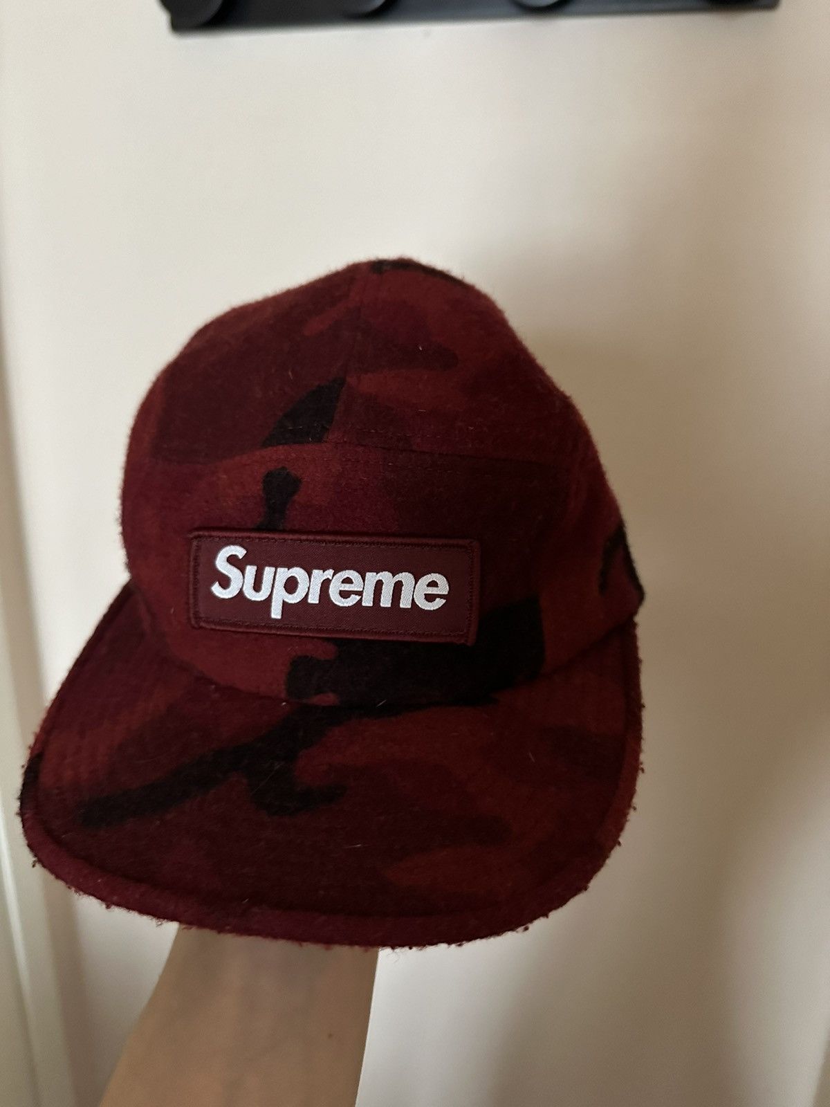 Supreme Red Camo Supreme Cap Size ONE SIZE - 1 Thumbnail