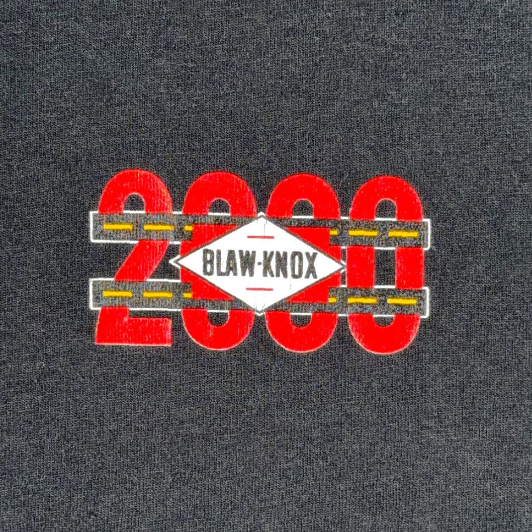 Fruit Of The Loom Vintage Blaw Knox Shirt Adult 2XL Black PF-3200 Construction Road Work Y2K 90s Retro Logo Cotton Blend Men T-Shirt Size US XXL / EU 58 / 5 - 3 Thumbnail