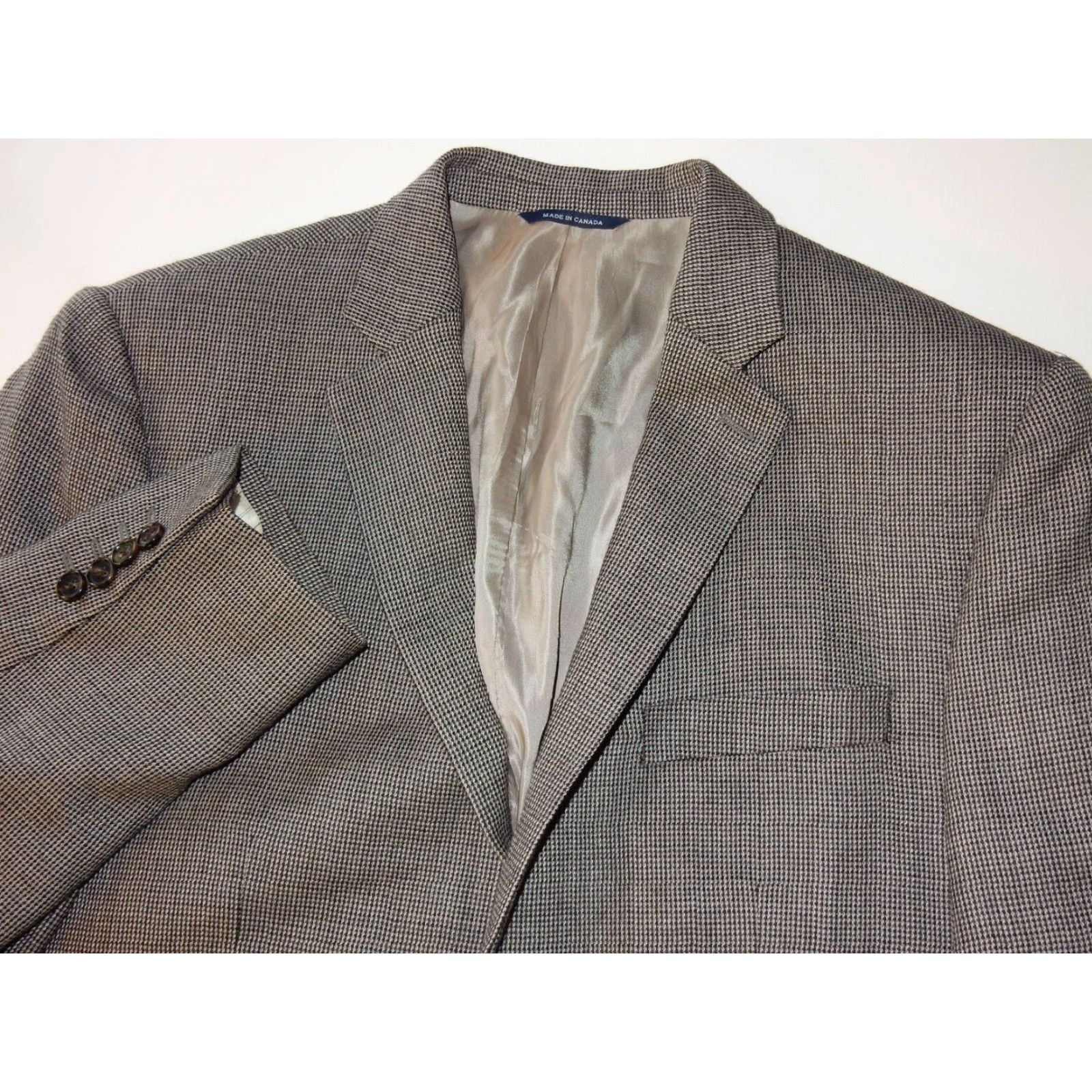 Ralph Lauren VINTAGE Ralph Lauren Men's Blazer Sport Coat Jacket Wool Size 42R Gray 90s Mens Size 42R - 2 Thumbnail