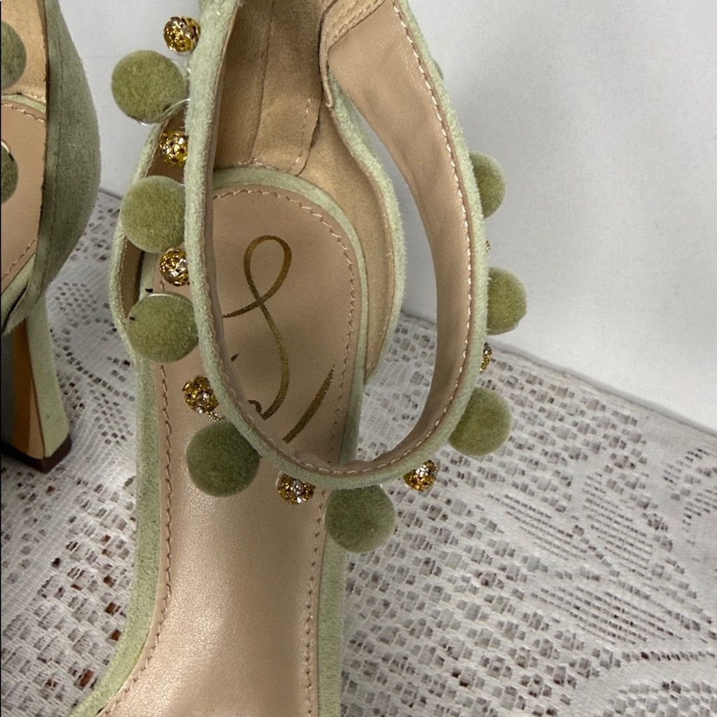 Sam Edelman Sam Edelman Luella leather ankle strap embellished heels 7.5 Size US 7.5 / IT 37.5 - 5 Thumbnail