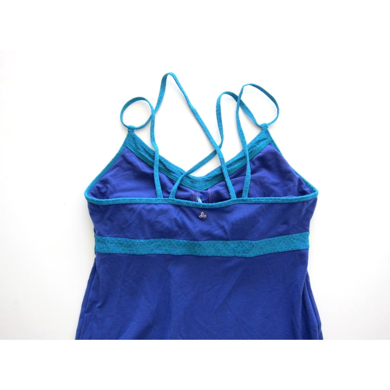 Prana prAna Purple Stretch Tank Dress Large Slip Dress Built In Bra Active Empire Midi Dress Women Size L / US 10 / IT 46 - 4 Thumbnail
