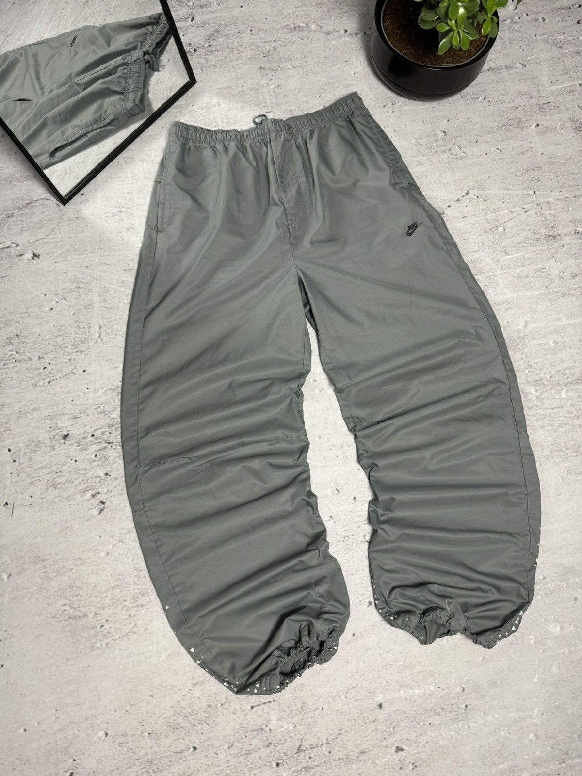 00s Nike Tn Plus Vintage Nylon Baggy Joggers Pants Y2K Drill